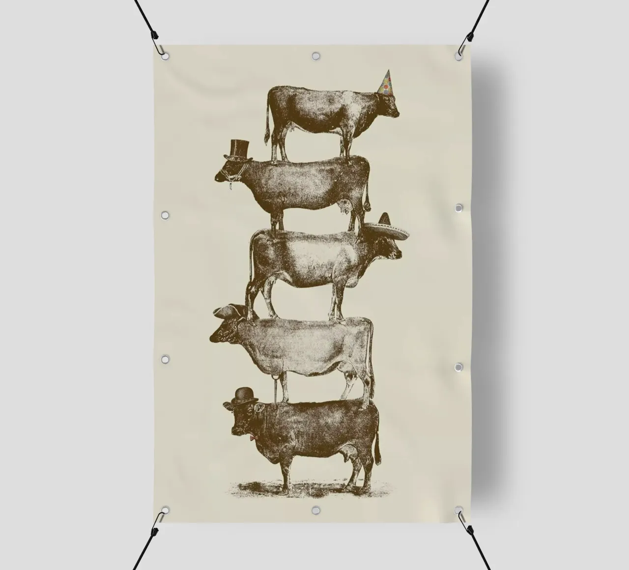 Cow Cow Nuts telo in pvc da Florent Bodart
