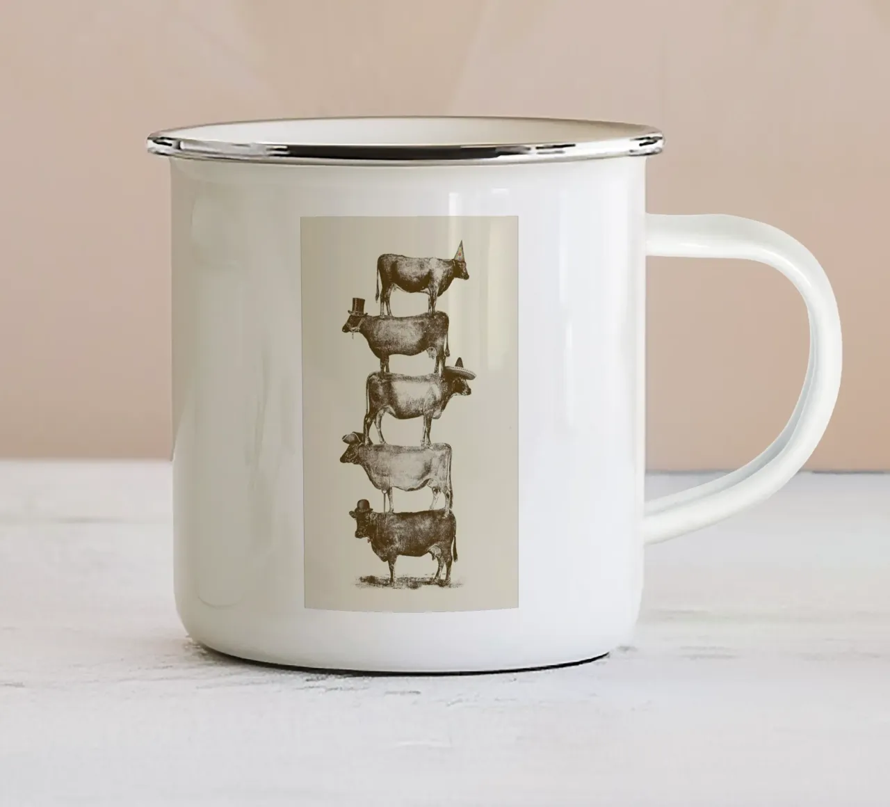 Cow Cow Nuts tazza in smalto da Florent Bodart