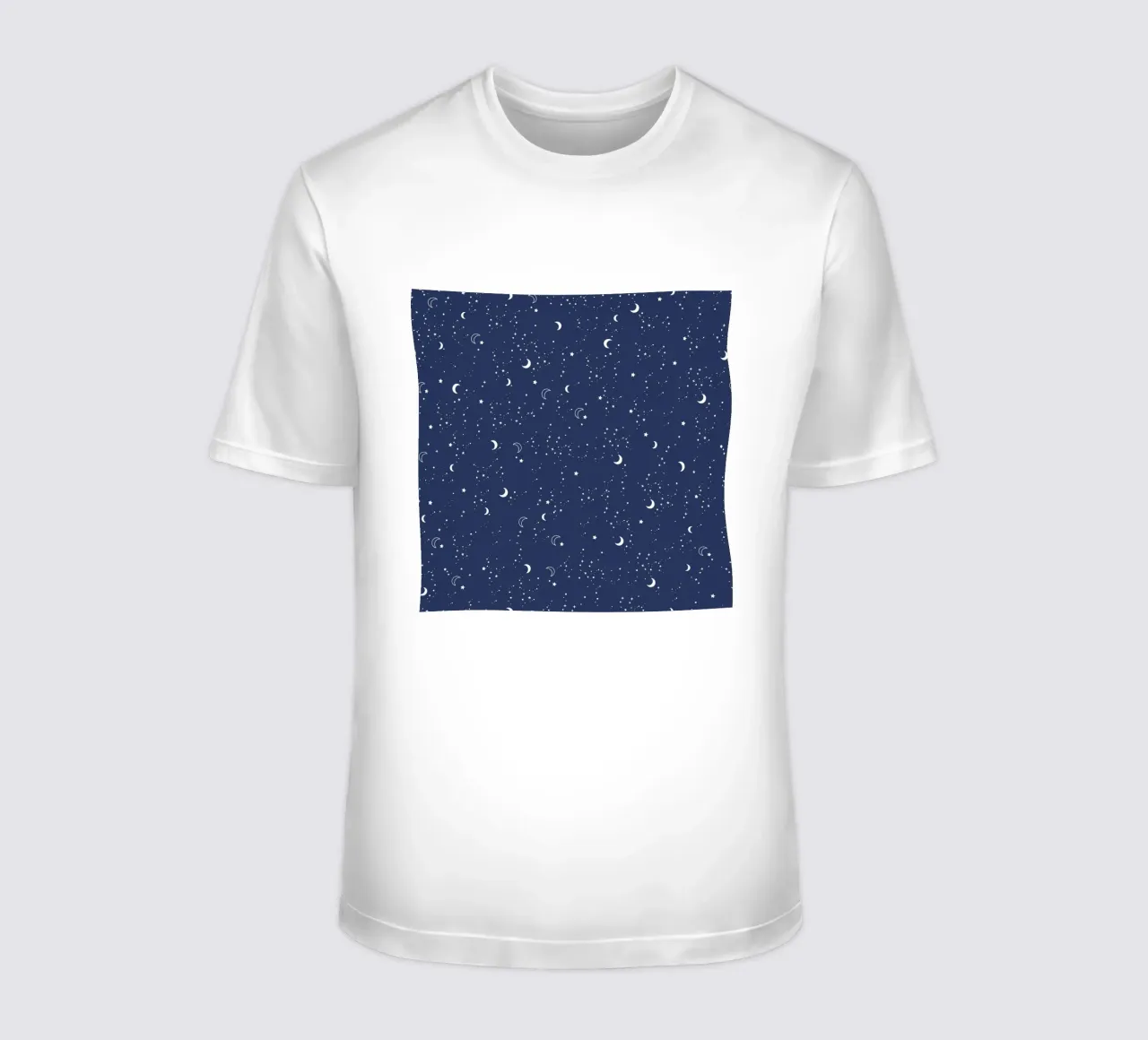Stars and moon night navy background t-shirt by gulsengunel
