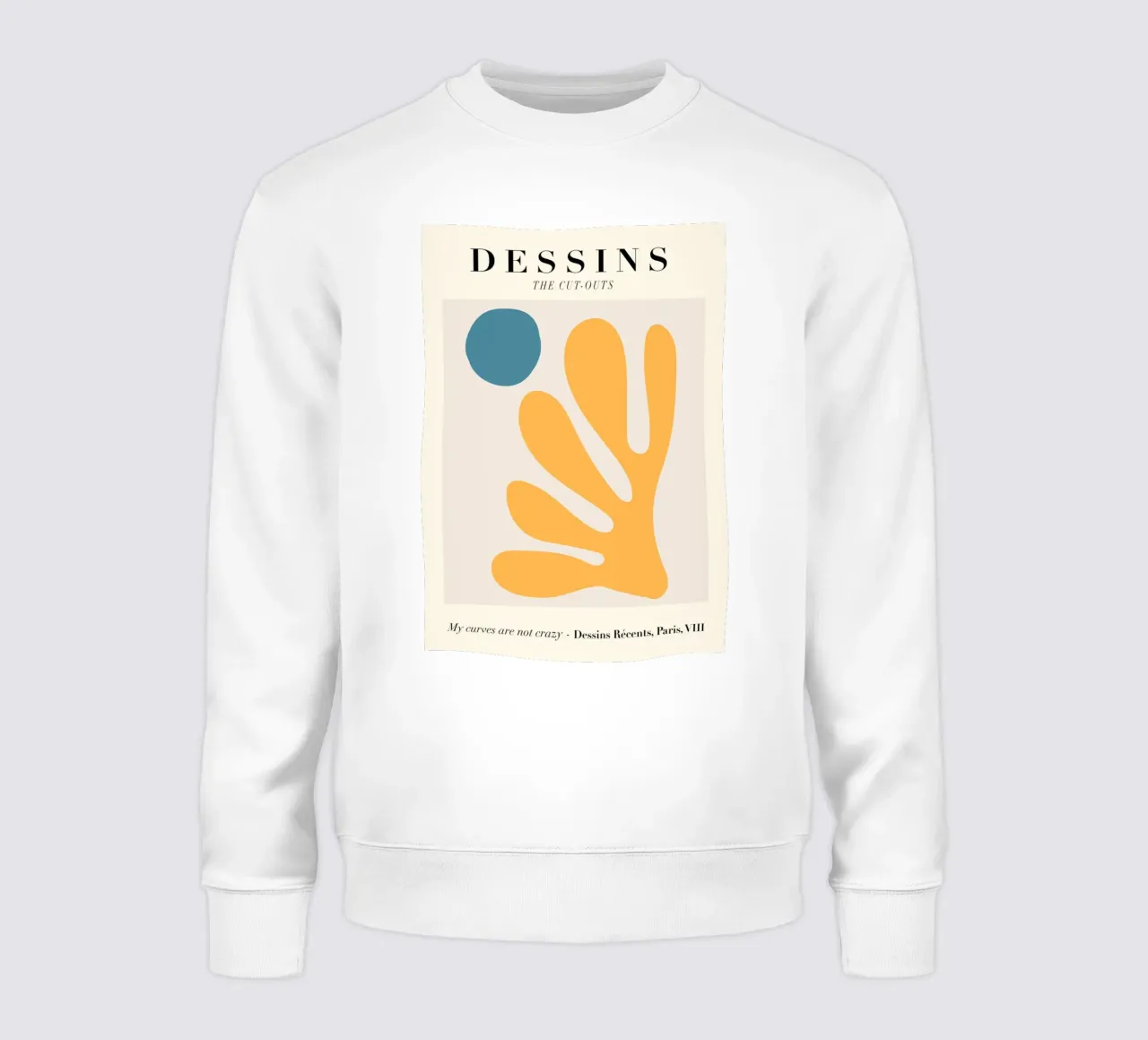 Dessins Cut-Outs Abstract Orange & Blue Print sweat de homdeco