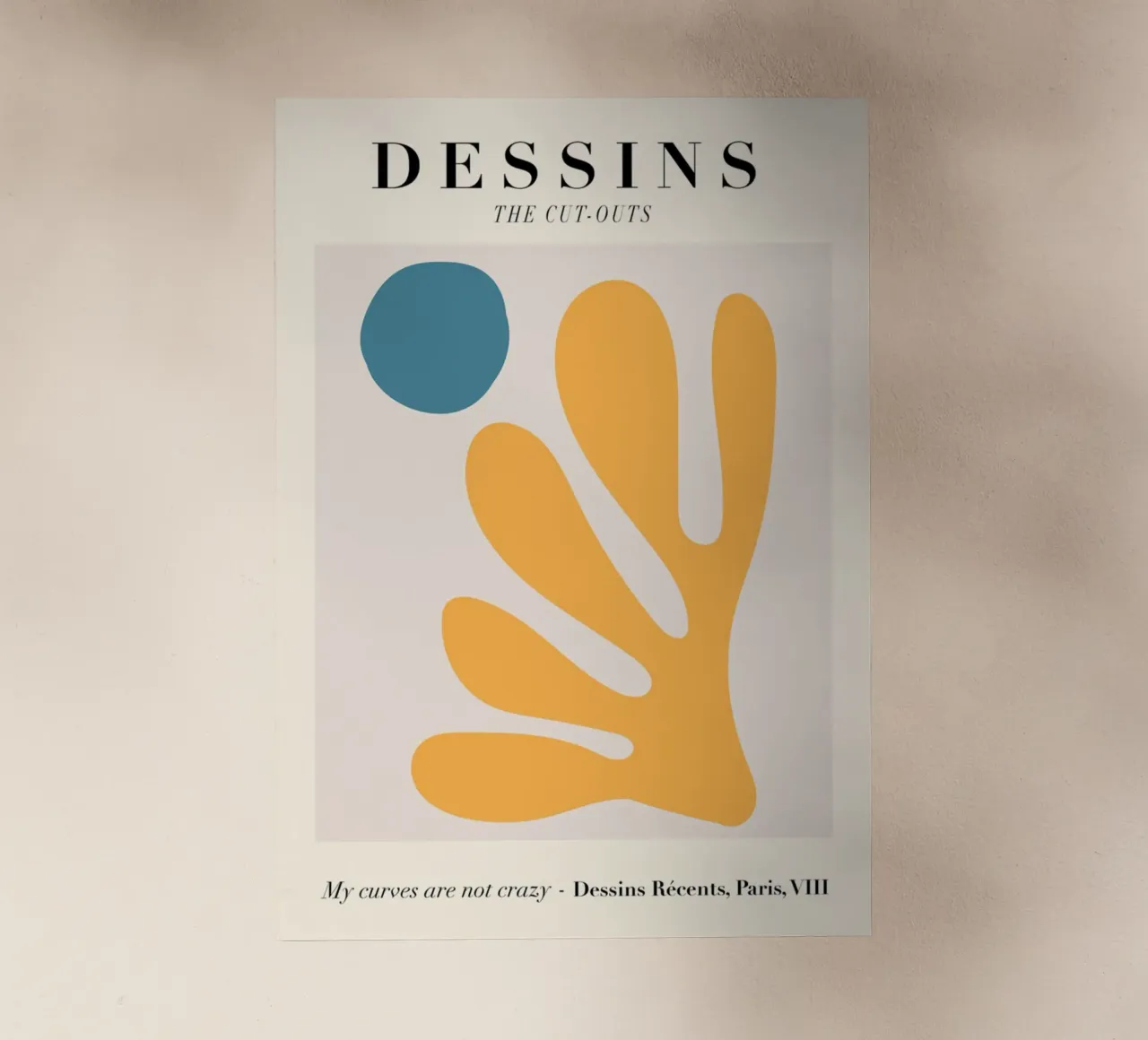 Dessins Cut-Outs Abstract Orange & Blue Print backlit film by homdeco