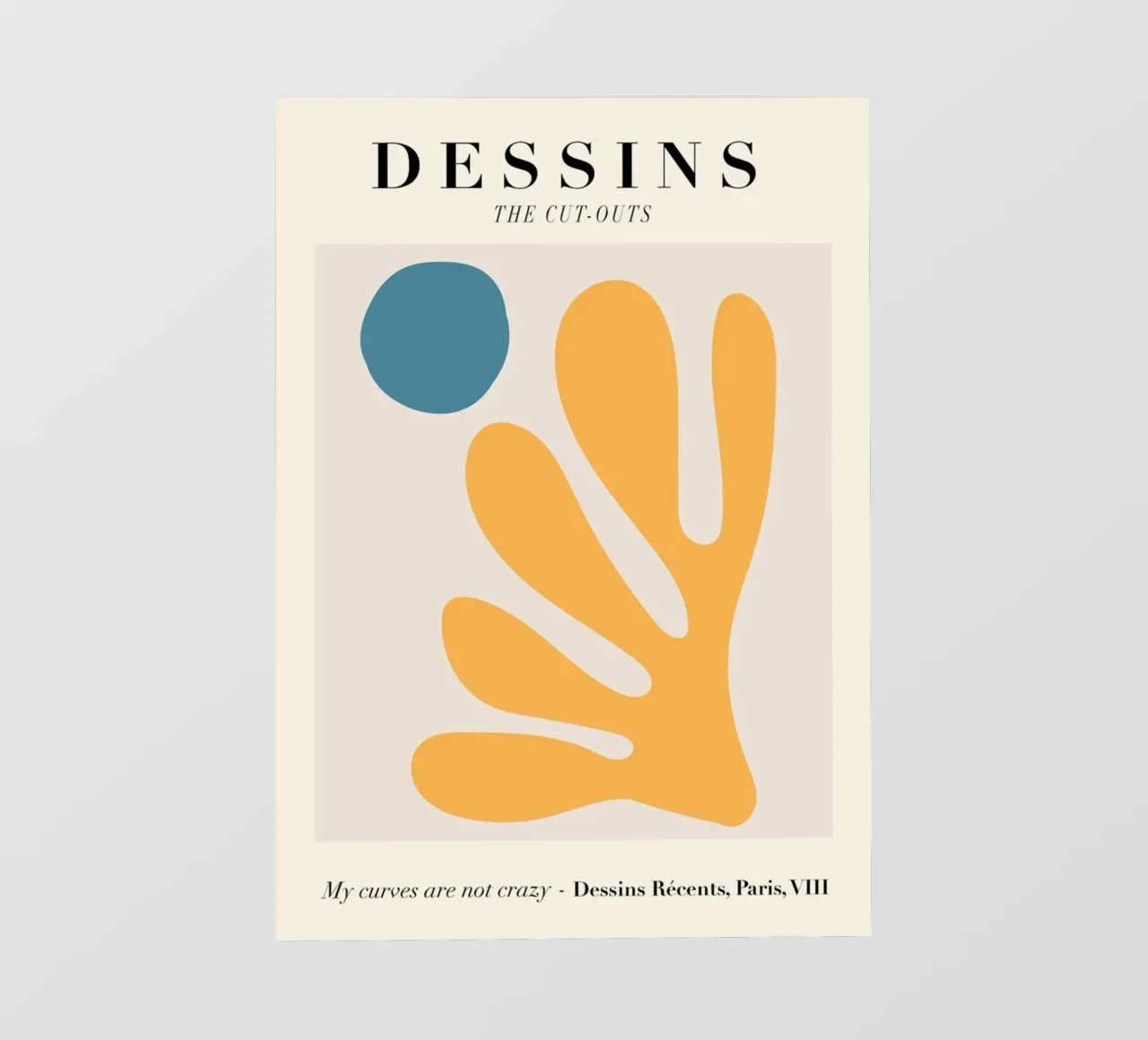 Dessins Cut-Outs Abstract Orange & Blue Print backlit film by homdeco