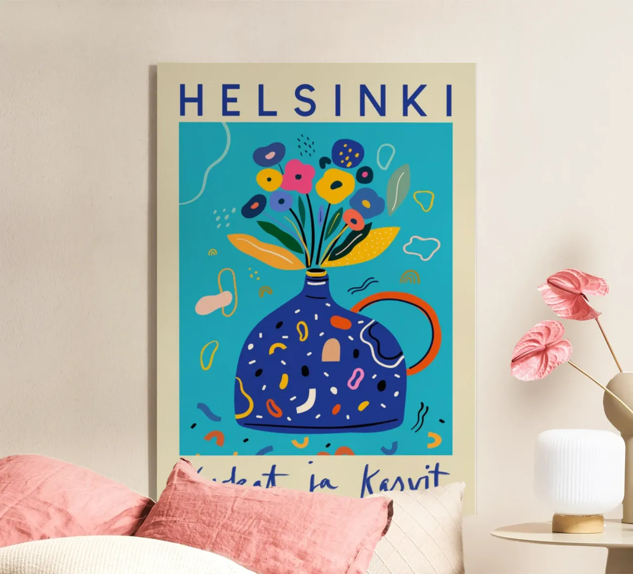 Helsinki Fiori e piante Vaso floreale astratto plexiglass da homdeco