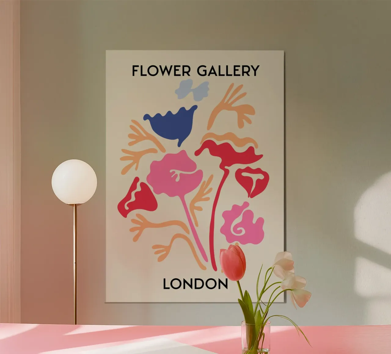 London Flower Gallery Abstract Bloom Print poster van homdeco