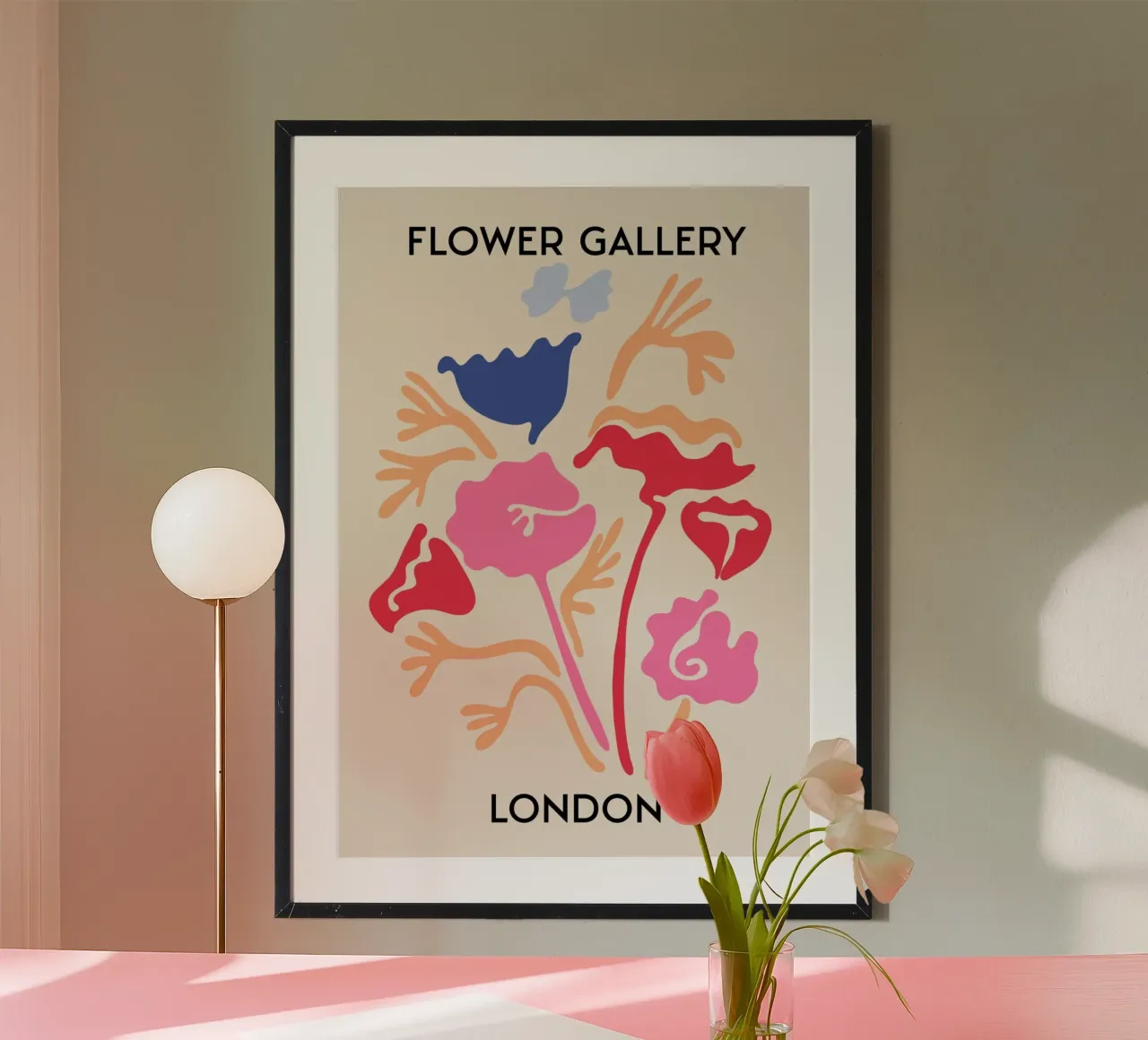 London Flower Gallery Abstract Bloom Print poster van homdeco