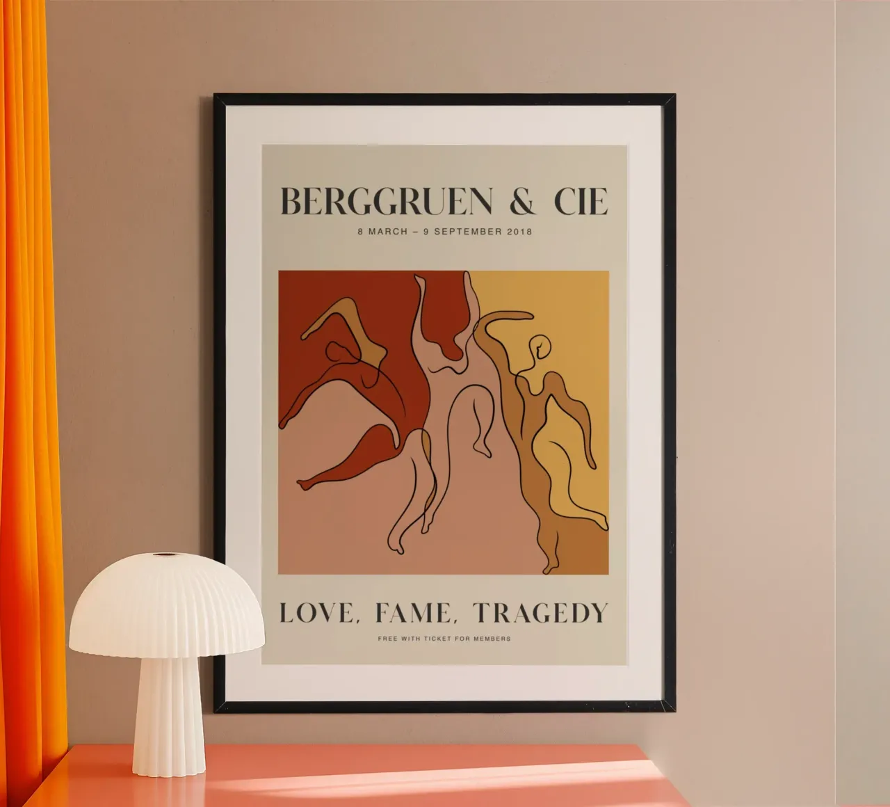 Berggruen & Cie Figure astratte Amore Fama Tragedia poster da homdeco