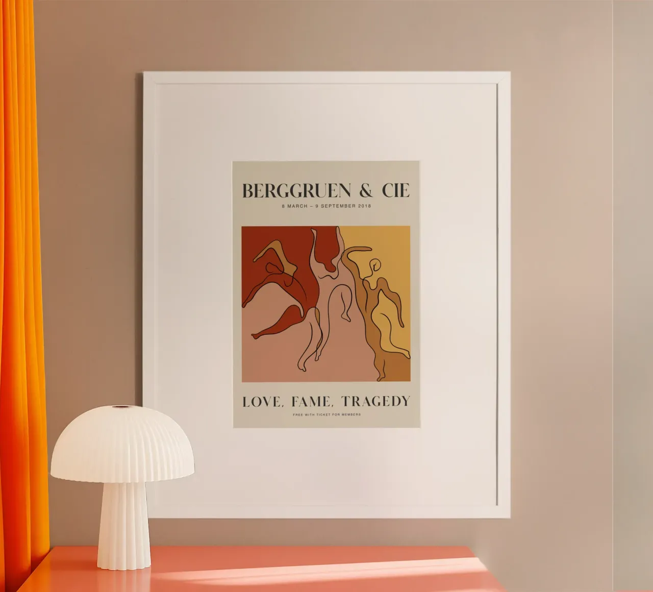 Berggruen & Cie Figure astratte Amore Fama Tragedia poster da homdeco