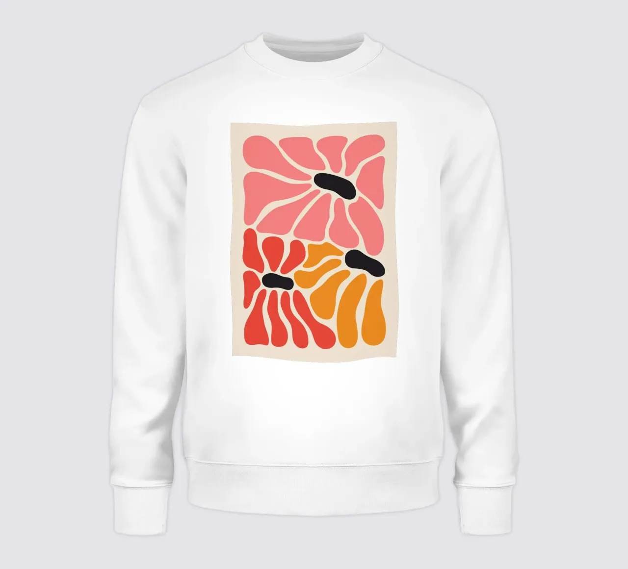 Abstract Petal Pop Art Floral Print sweatshirt by homdeco