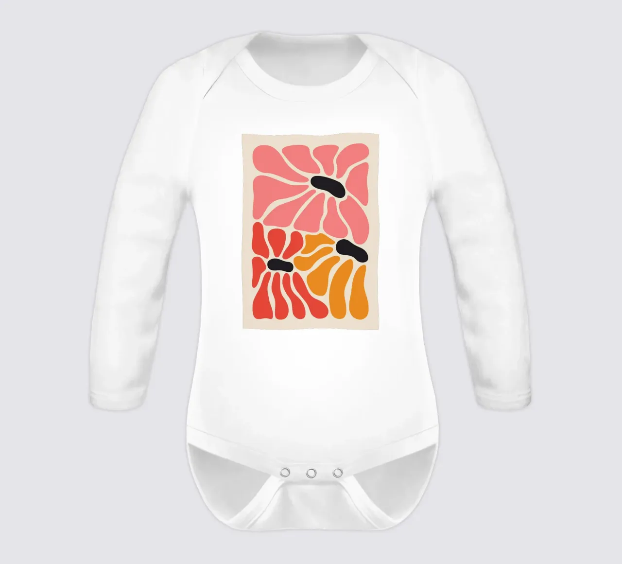 Pétale abstrait Pop Art imprimé floral body manches longues de homdeco