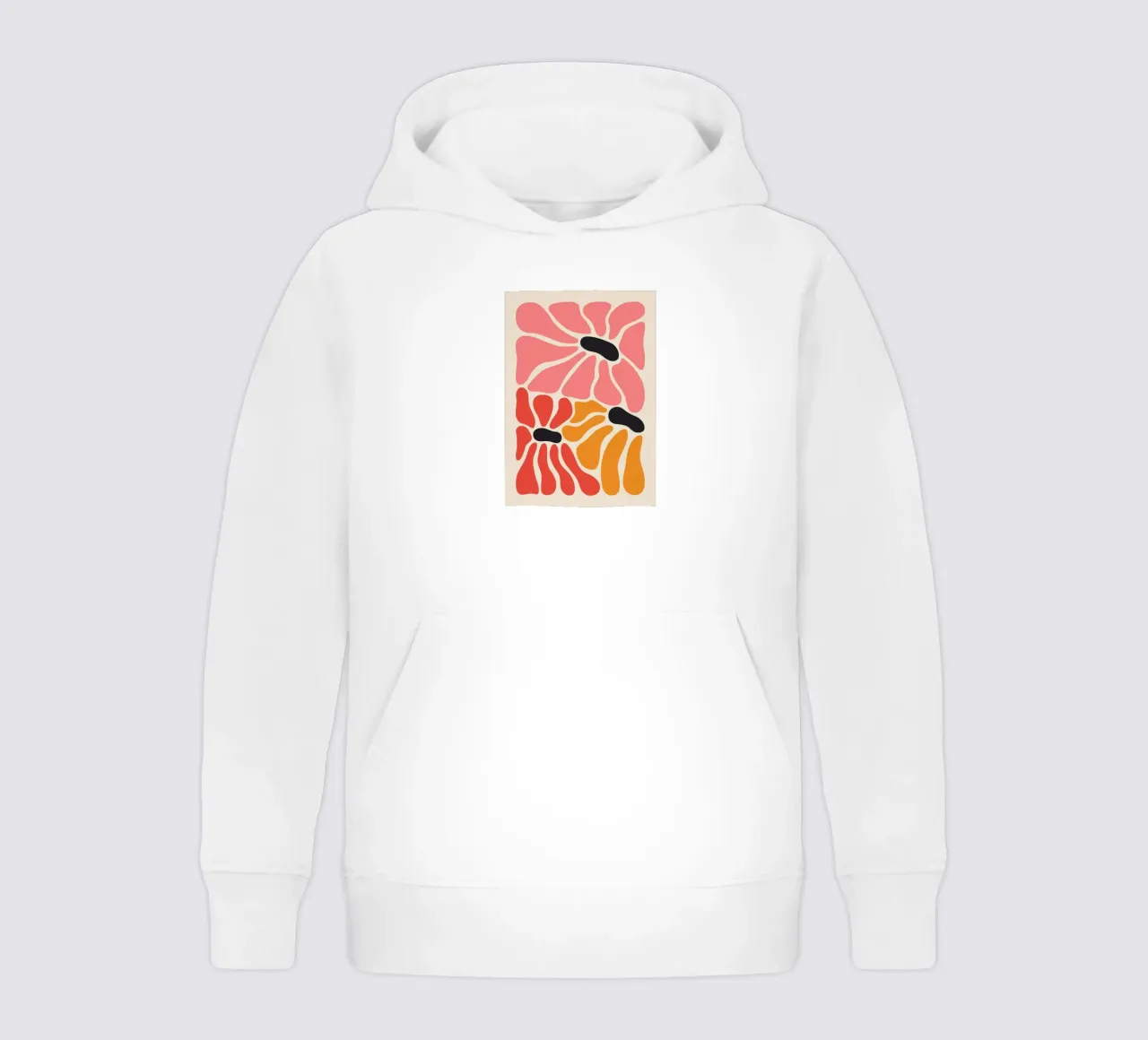 Abstract Petal Pop Art Floral Print kids hoodie by homdeco
