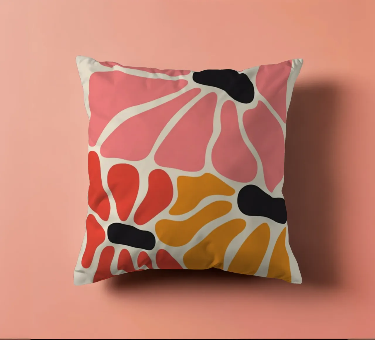 Abstract Petal Pop Art Floral Print decorative cushion by homdeco