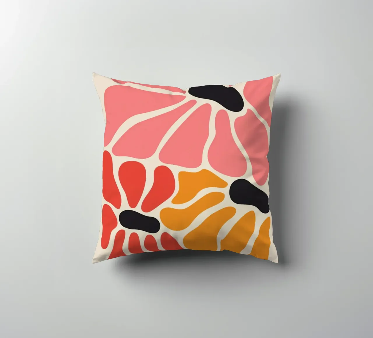 Abstract Petal Pop Art Floral Print decorative cushion by homdeco