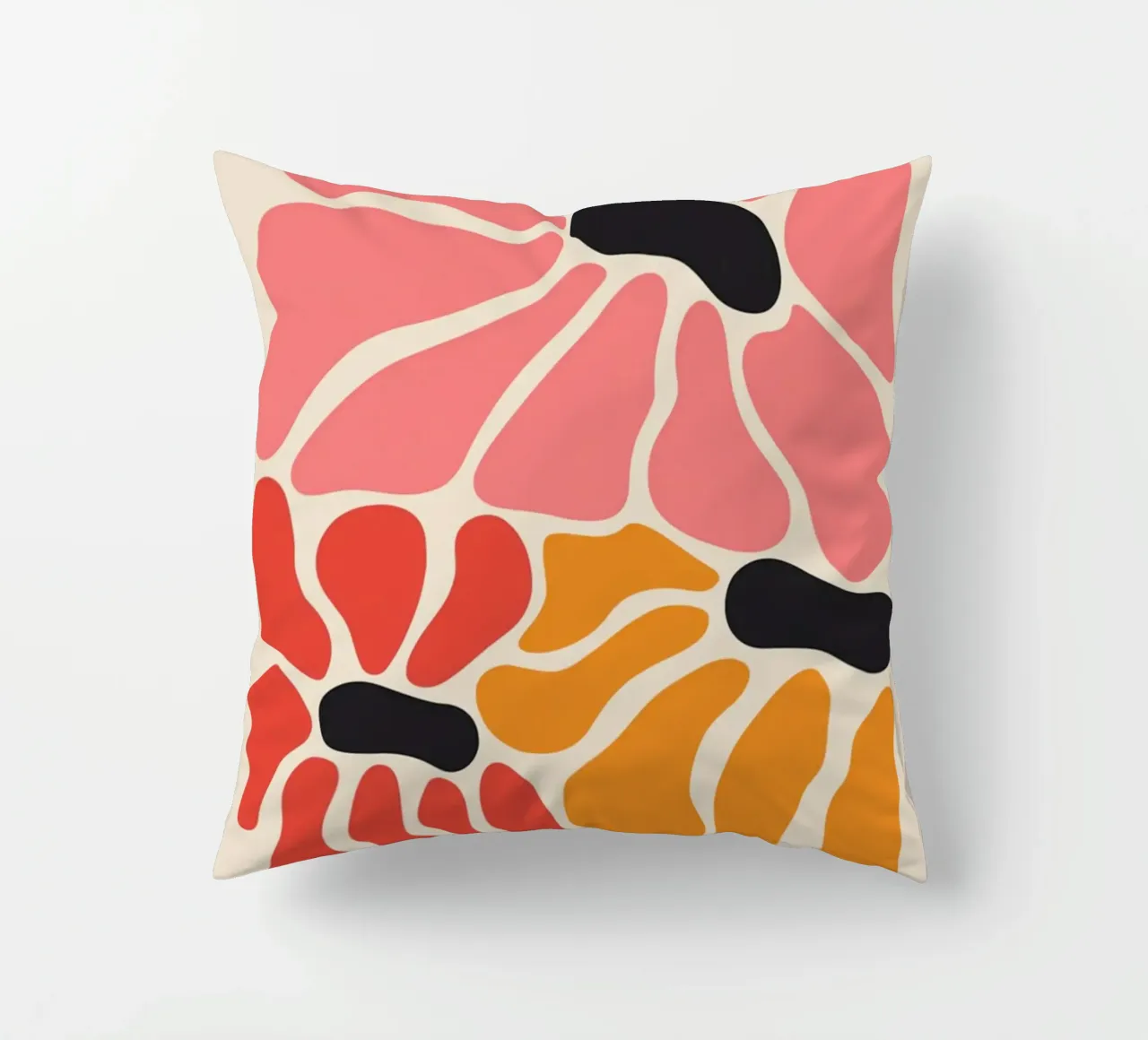 Abstract Petal Pop Art Floral Print decorative cushion by homdeco