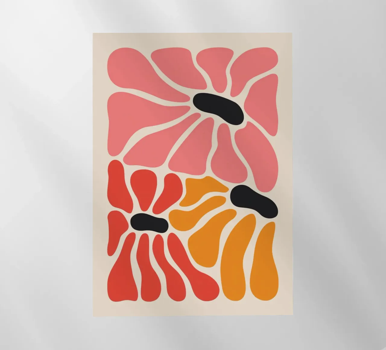 Abstract Petal Pop Art Floral Print backlit film by homdeco