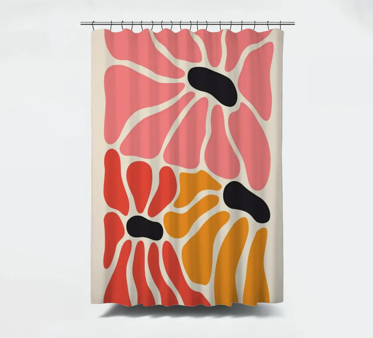Abstract Bloemblaadjes Pop Art Floral Print douchegordijn van homdeco