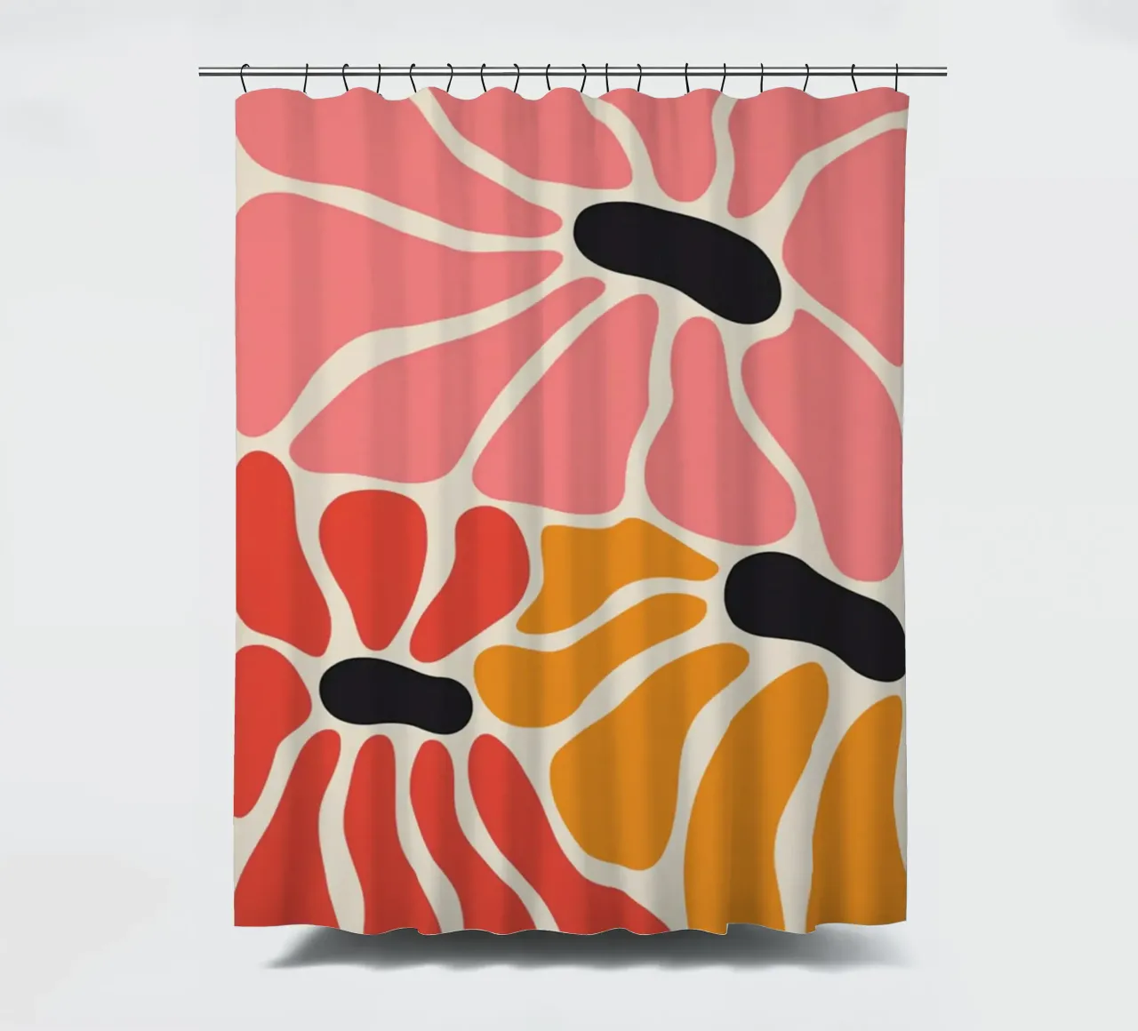 Abstract Bloemblaadjes Pop Art Floral Print douchegordijn van homdeco