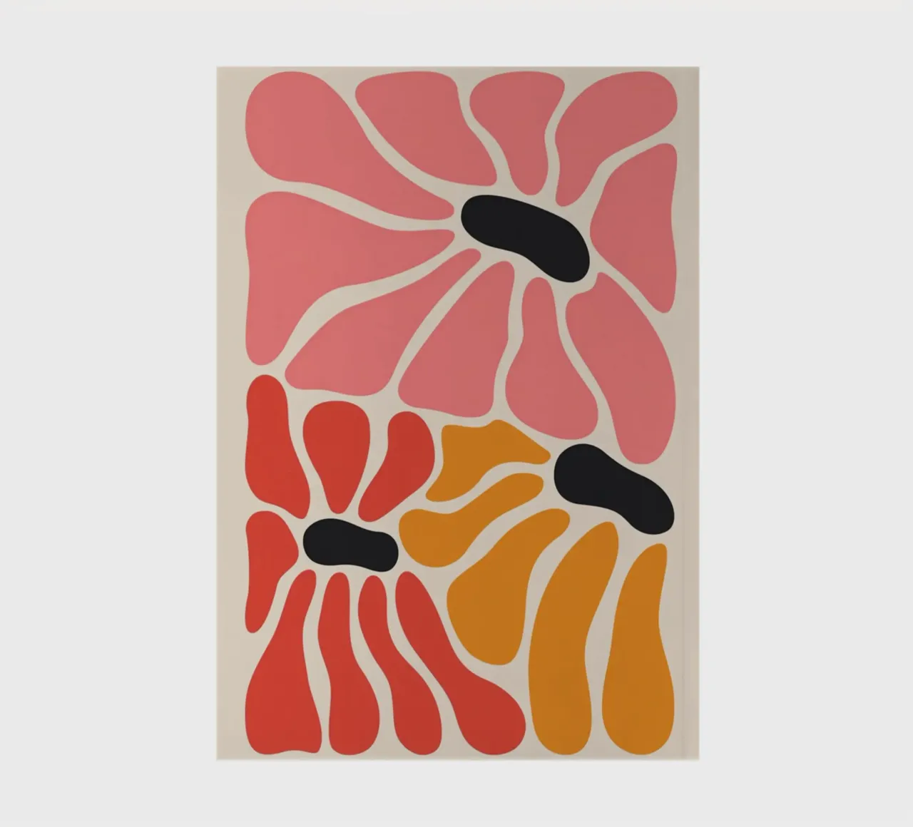 Abstract Petal Pop Art Floral Print notebook by homdeco