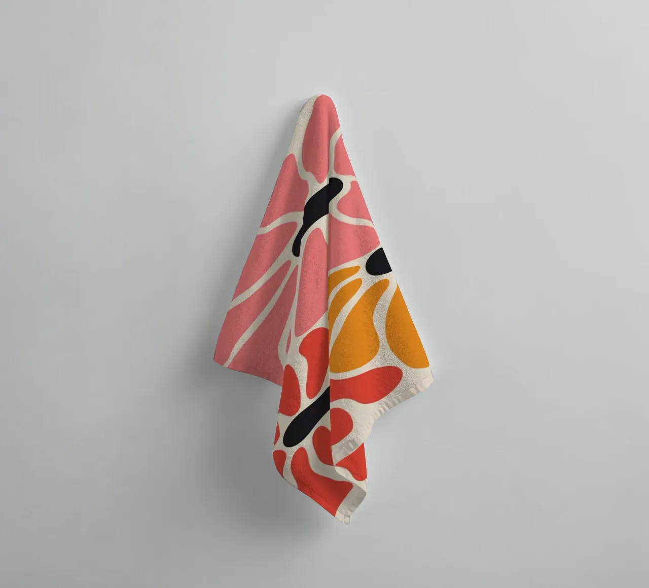Abstract Bloemblaadjes Pop Art Floral Print badhanddoek van homdeco