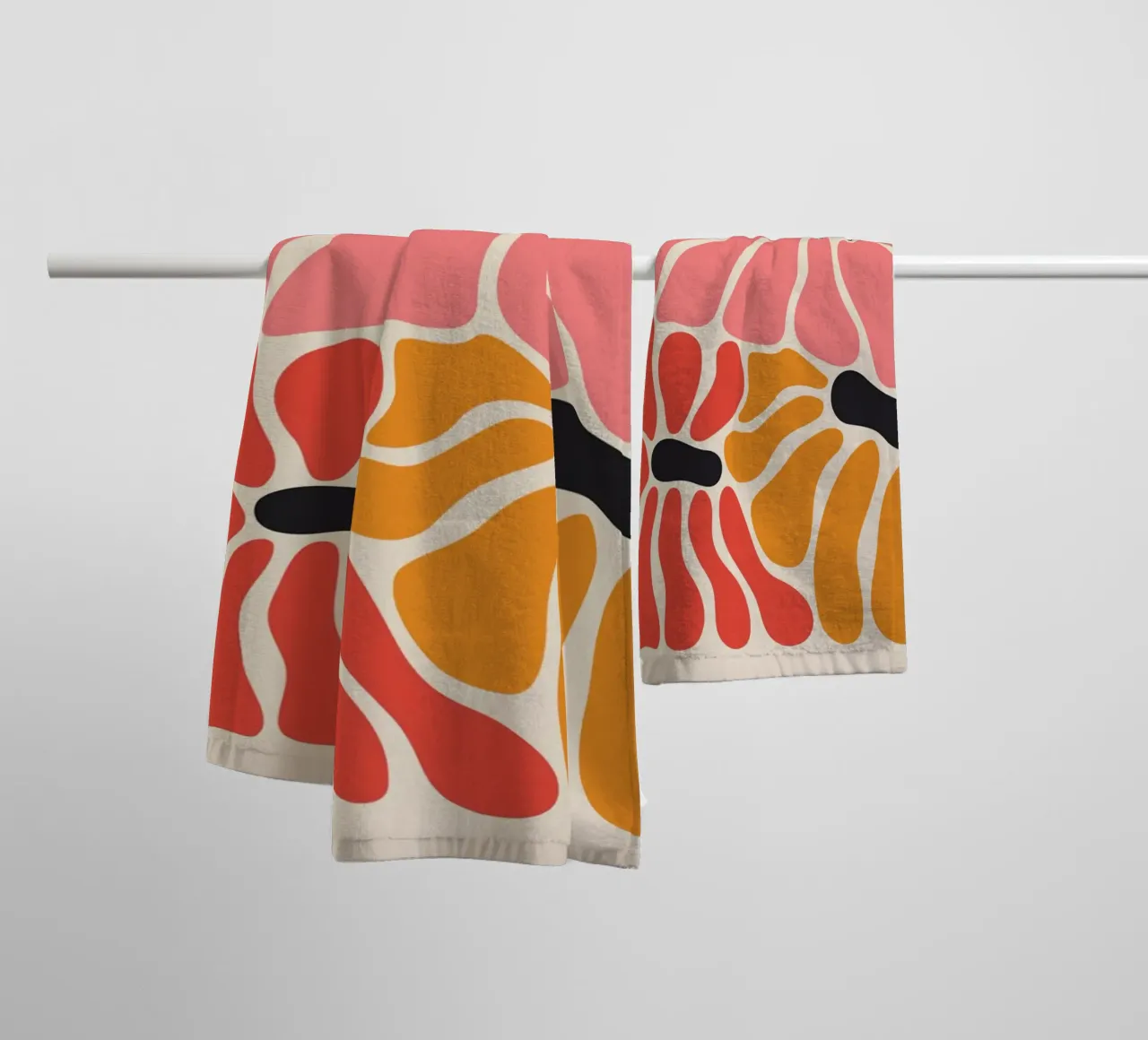 Abstract Bloemblaadjes Pop Art Floral Print badhanddoek van homdeco