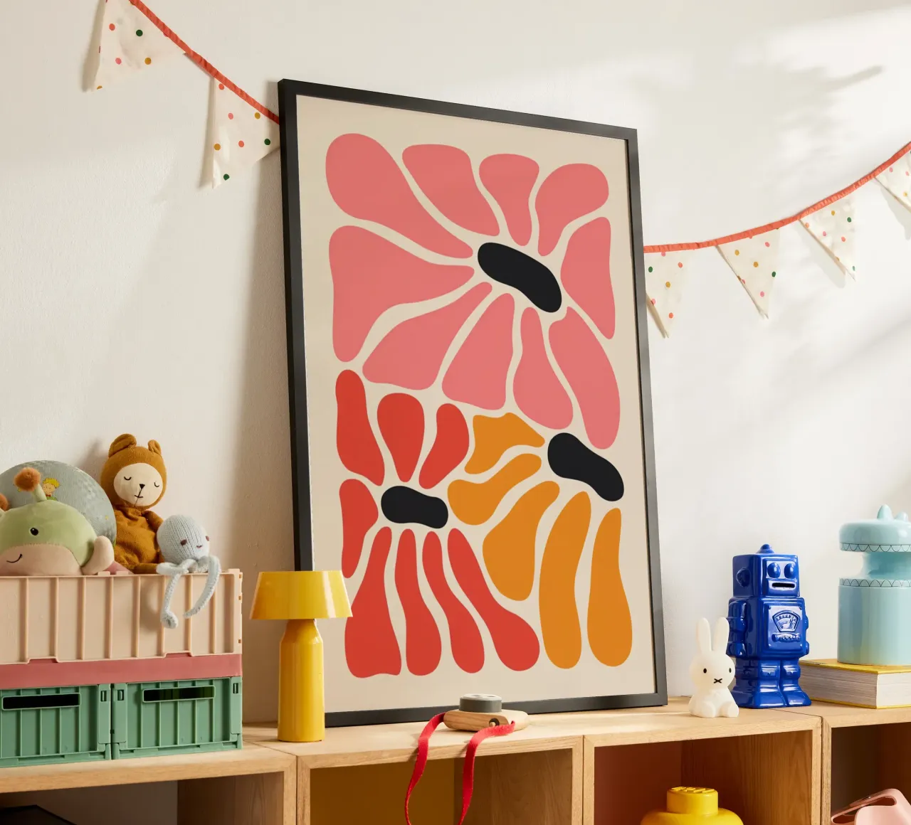 Abstraktes Blütenblatt Pop Art Floral Print Hahnemühle von homdeco