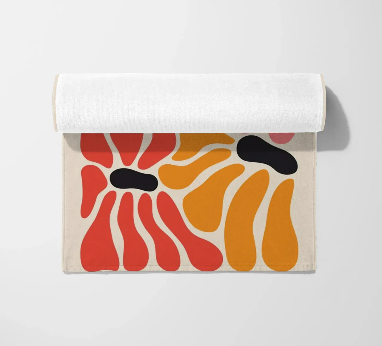 Abstract Petal Pop Art Floral Print beach towel by homdeco