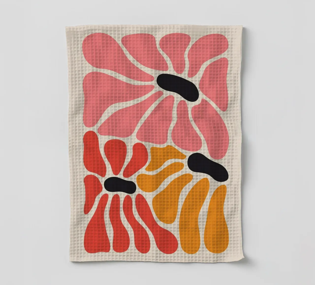 Abstraktes Blütenblatt Pop Art Floral Print Geschirrtuch von homdeco