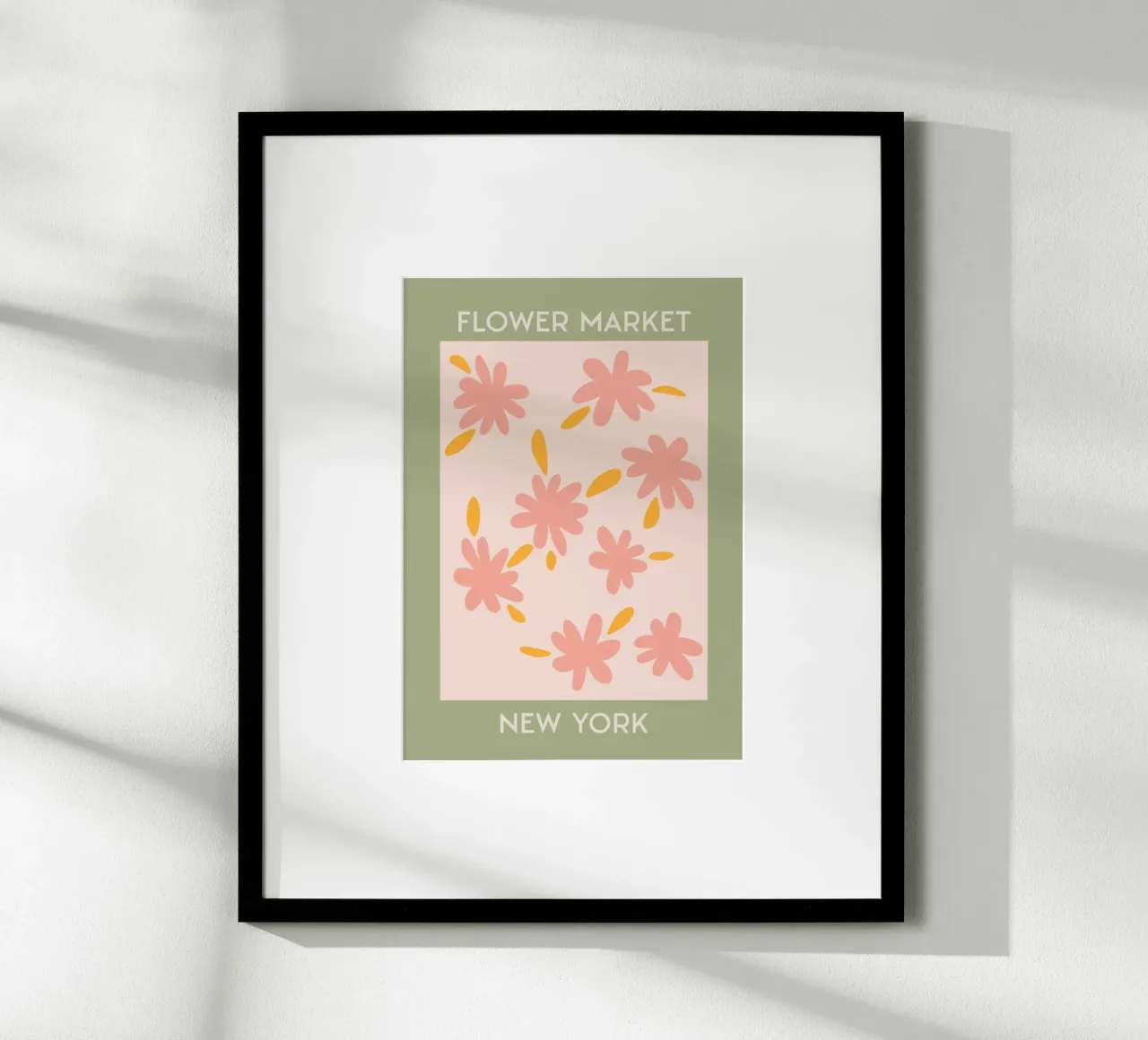 Mercato dei fiori di New York Fiore rosa astratto carta hahnemühle da homdeco
