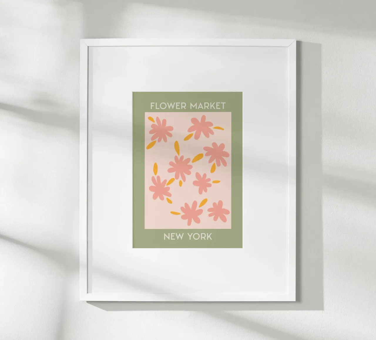 Mercato dei fiori di New York Fiore rosa astratto carta hahnemühle da homdeco
