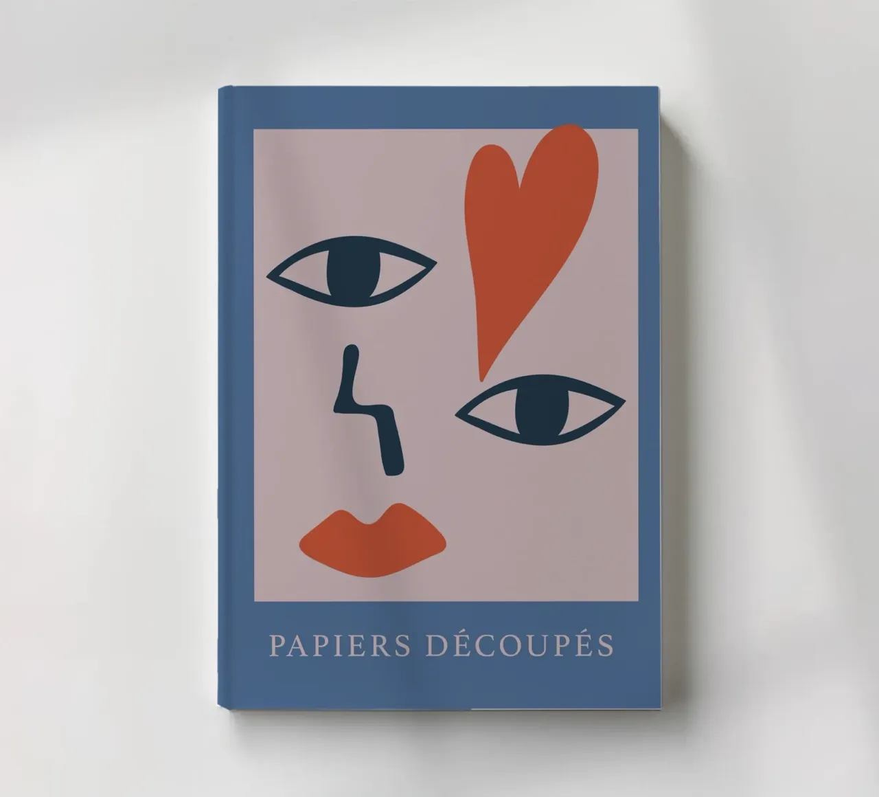 Papiers Découpés Abstract Face Heart Print notebook by homdeco