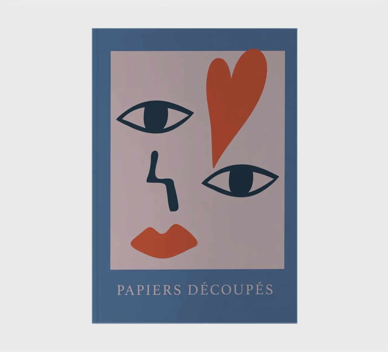 Papiers Découpés Abstract Face Heart Print notebook by homdeco