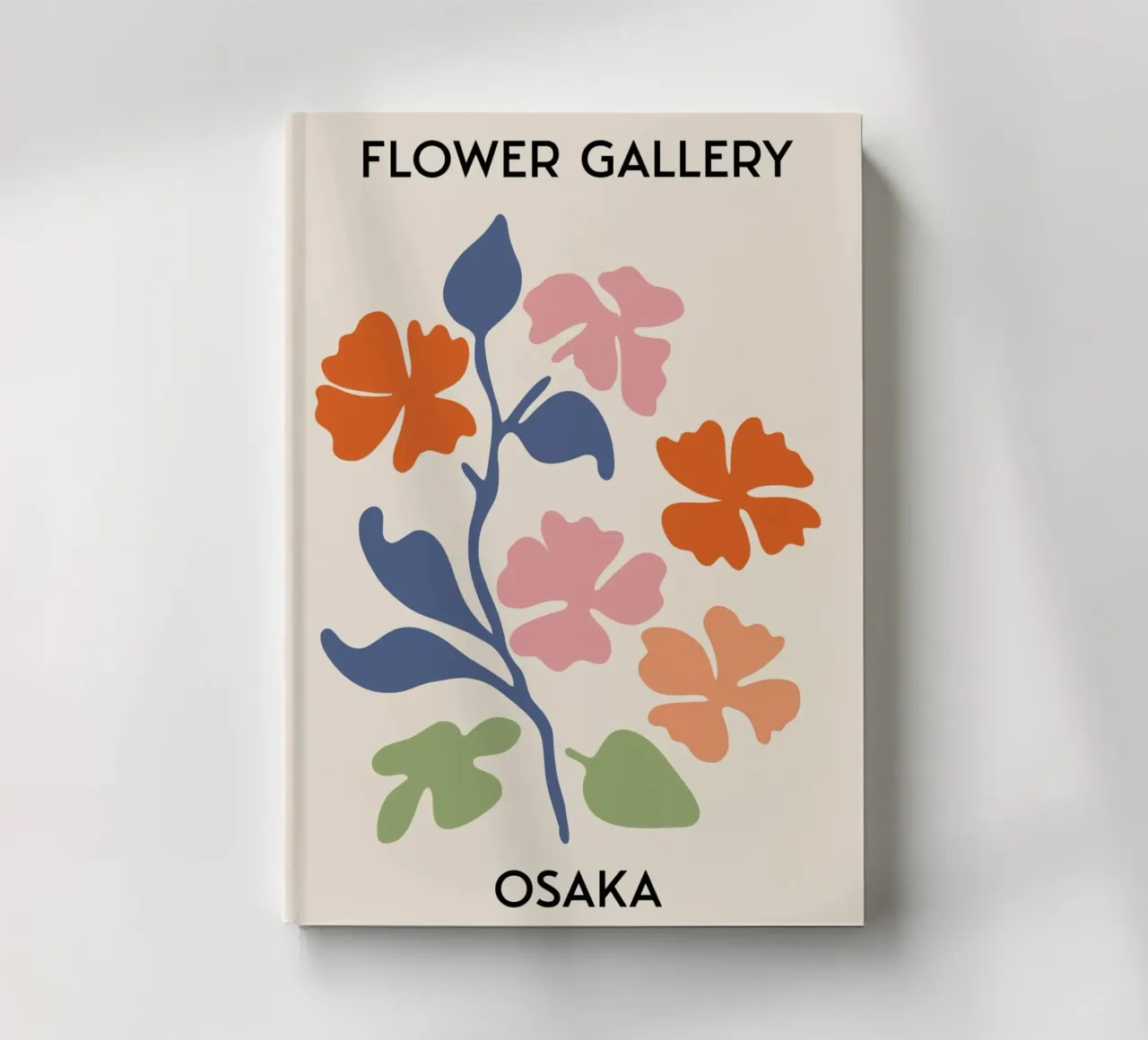 Osaka Flower Gallery Abstrakter Botanischer Druck Notizbuch von homdeco