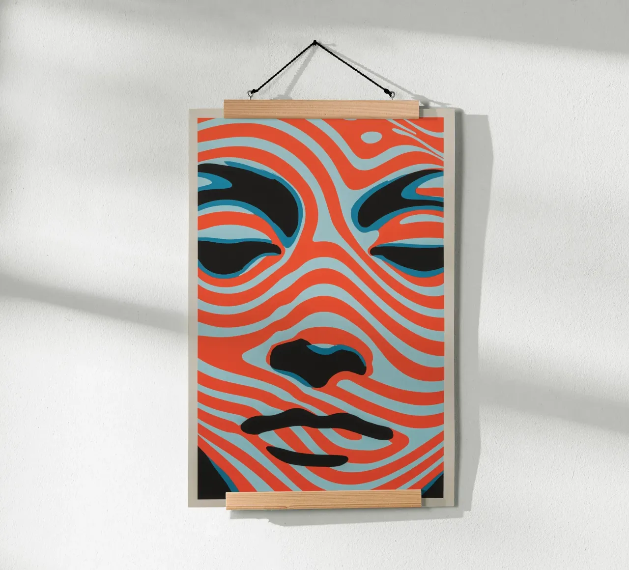 Abstracción líquida | 70s Psychedelia trifft Op-Art poster de Autofocus