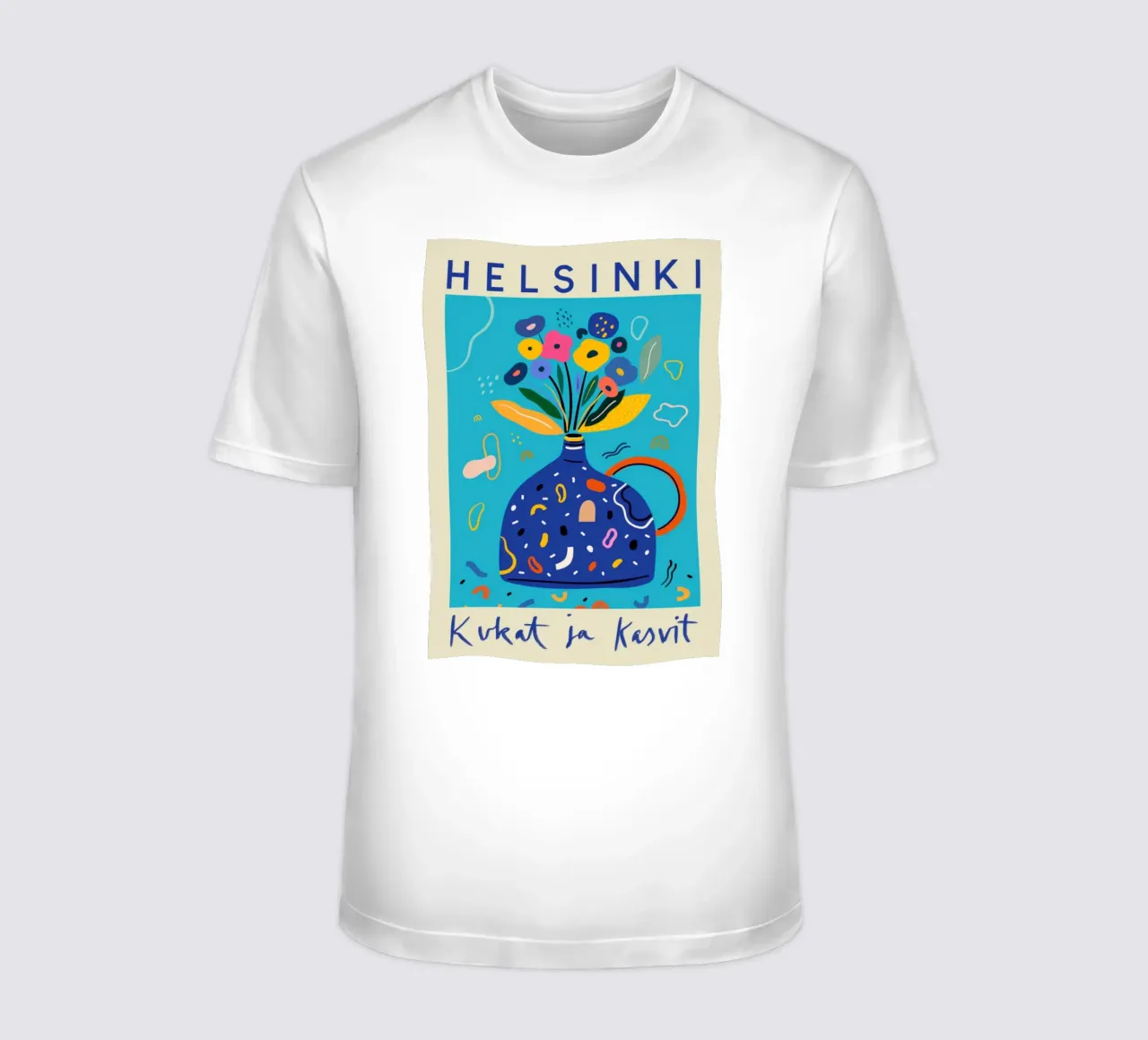 Helsinki Fiori e piante Vaso floreale astratto t-shirt da homdeco