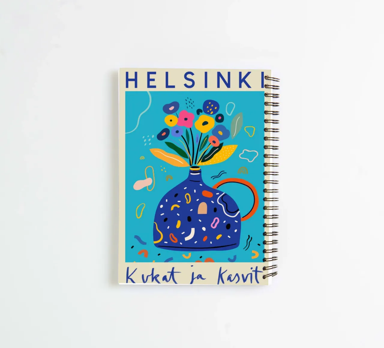 Helsinki Fiori e piante Vaso floreale astratto diario ad anelli da homdeco