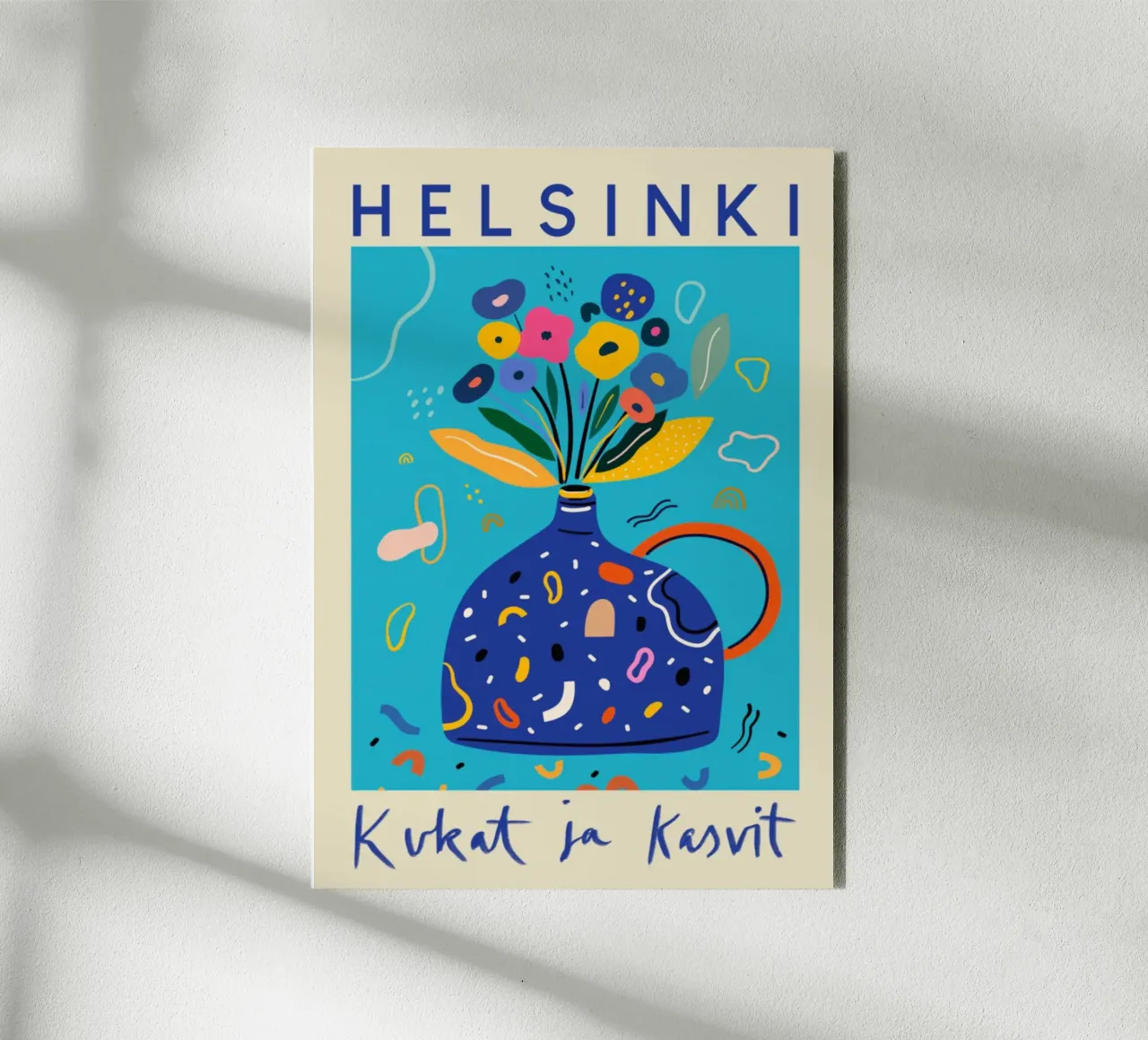 Helsinki Fiori e piante Vaso floreale astratto alluminio dibond da homdeco