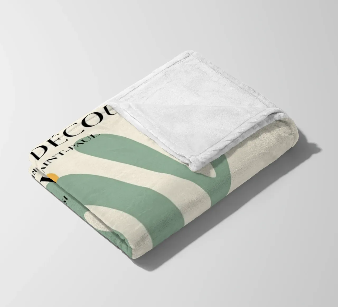 Saint-Paul Paris Cut-Outs Abstract Plant Print fleece blanket by homdeco