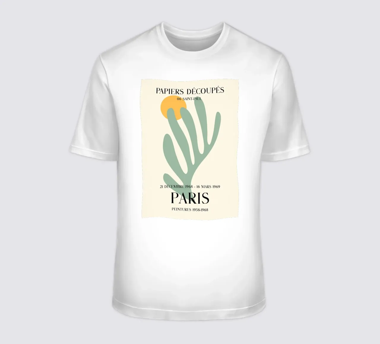 Saint-Paul Paris Cut-Outs Abstract Plant Print t-shirt by homdeco