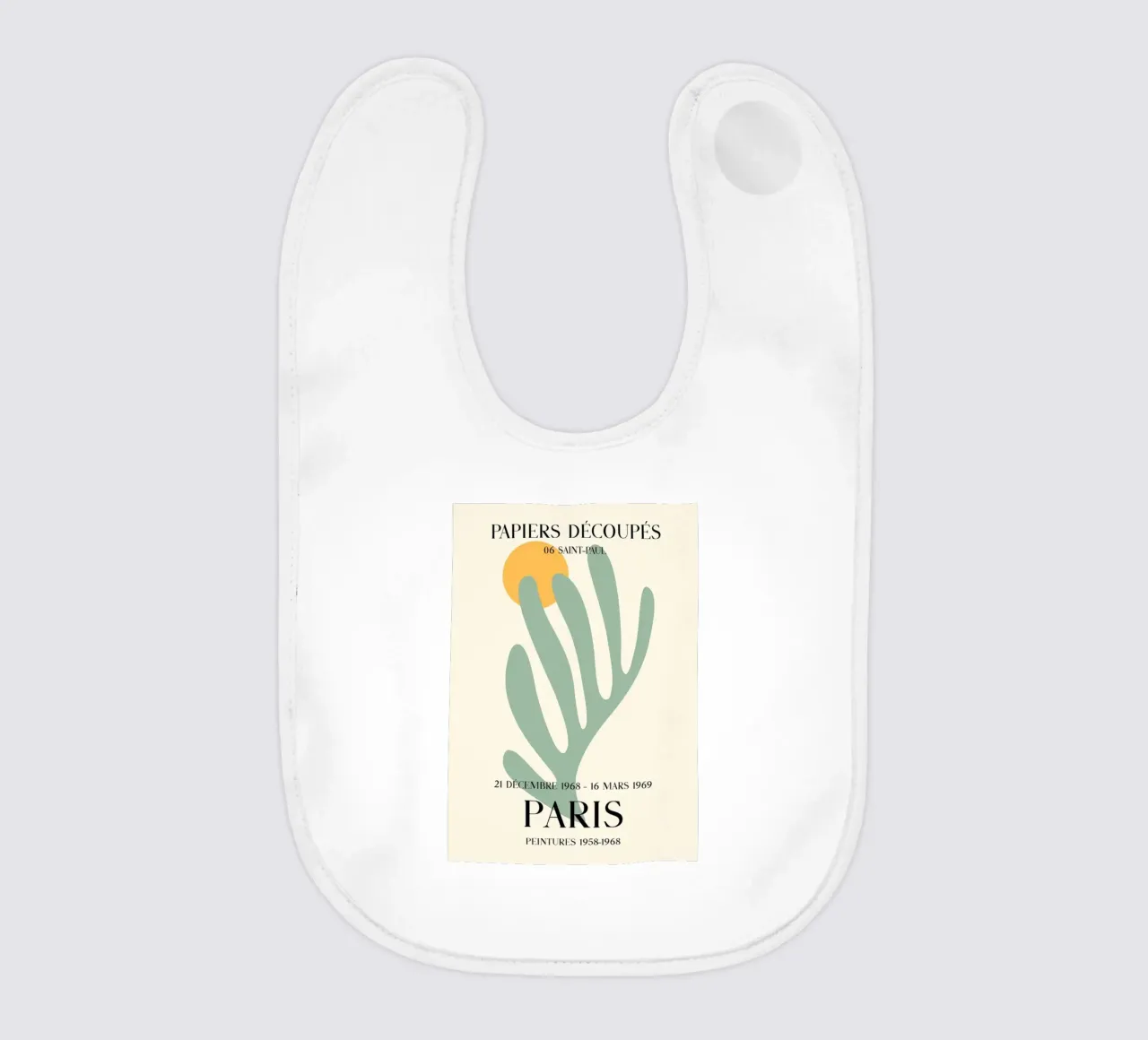 Saint-Paul Paris Cut-Outs Abstract Plant Print baby bib by homdeco
