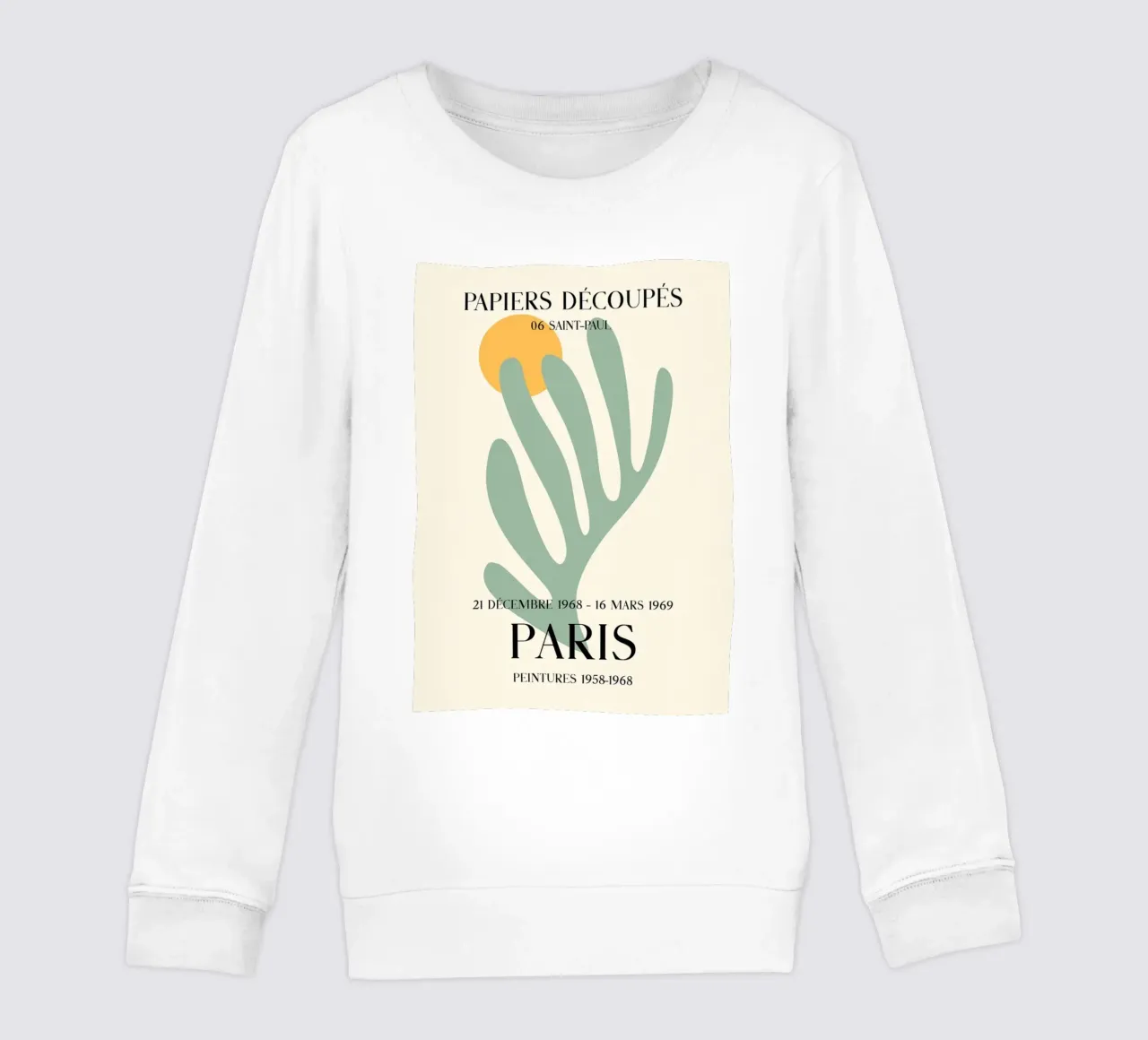Saint-Paul Paris Cut-Outs Abstract Plant Print kids sweatshirt by homdeco