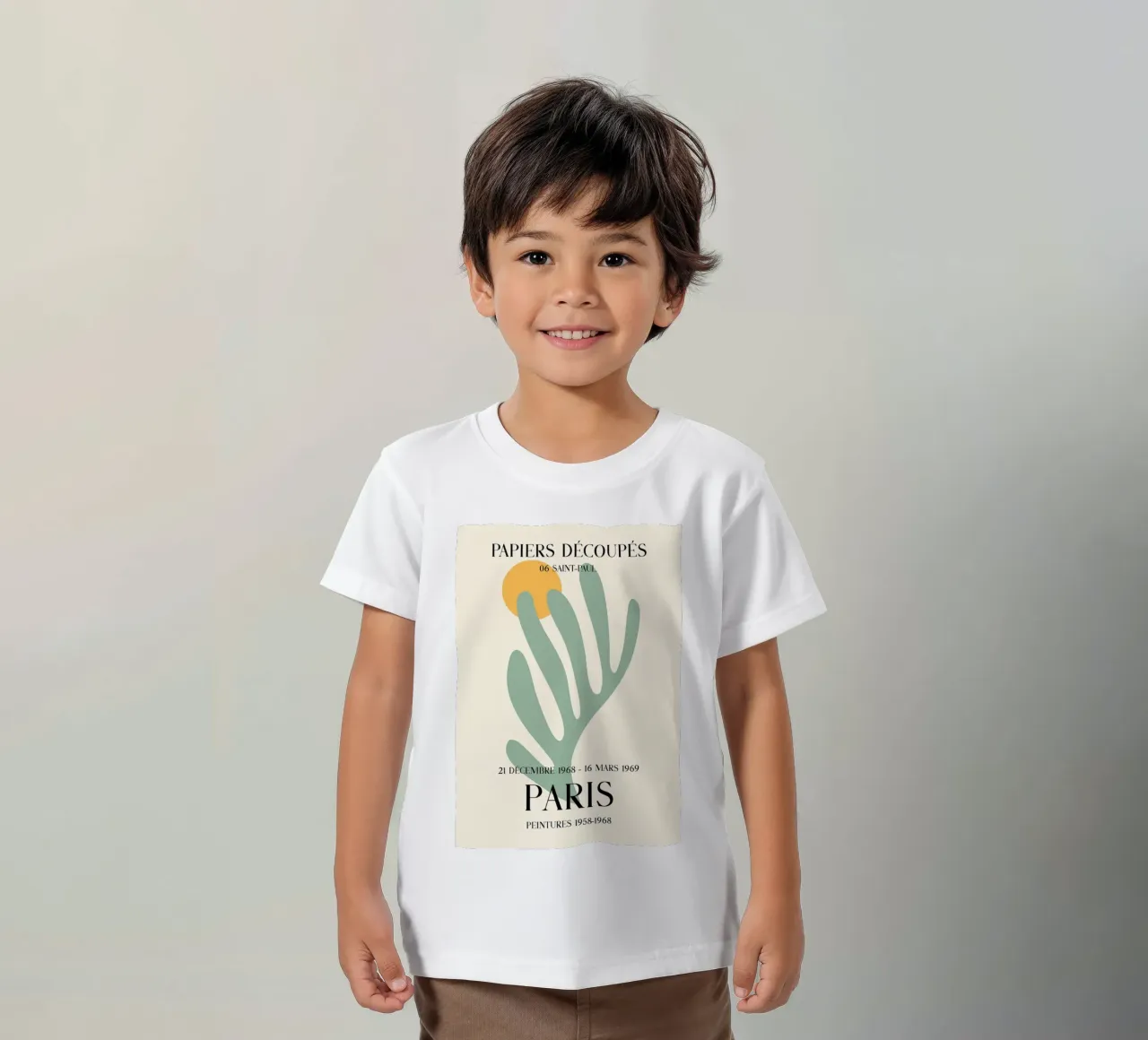 Saint-Paul Paris Cut-Outs Abstract Plant Print kids t-shirt by homdeco