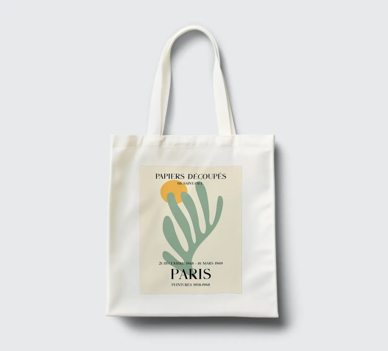 Saint-Paul Paris Cut-Outs Abstract Plant Print tote bag by homdeco