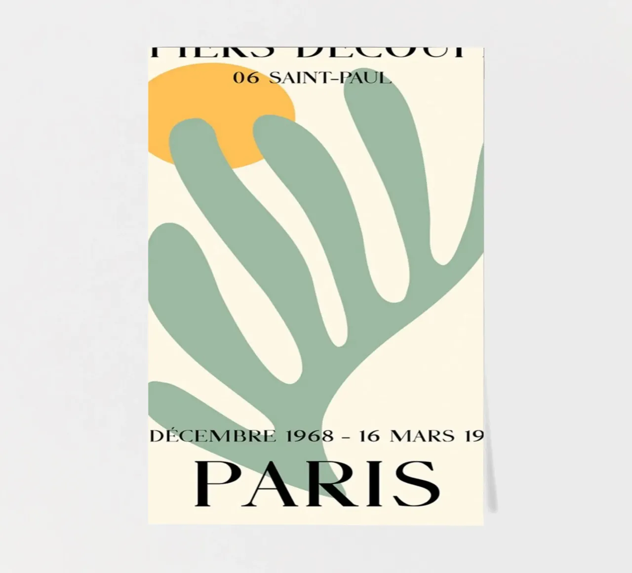 Saint-Paul Paris Cut-Outs Abstract Plant Print sticker sheet by homdeco