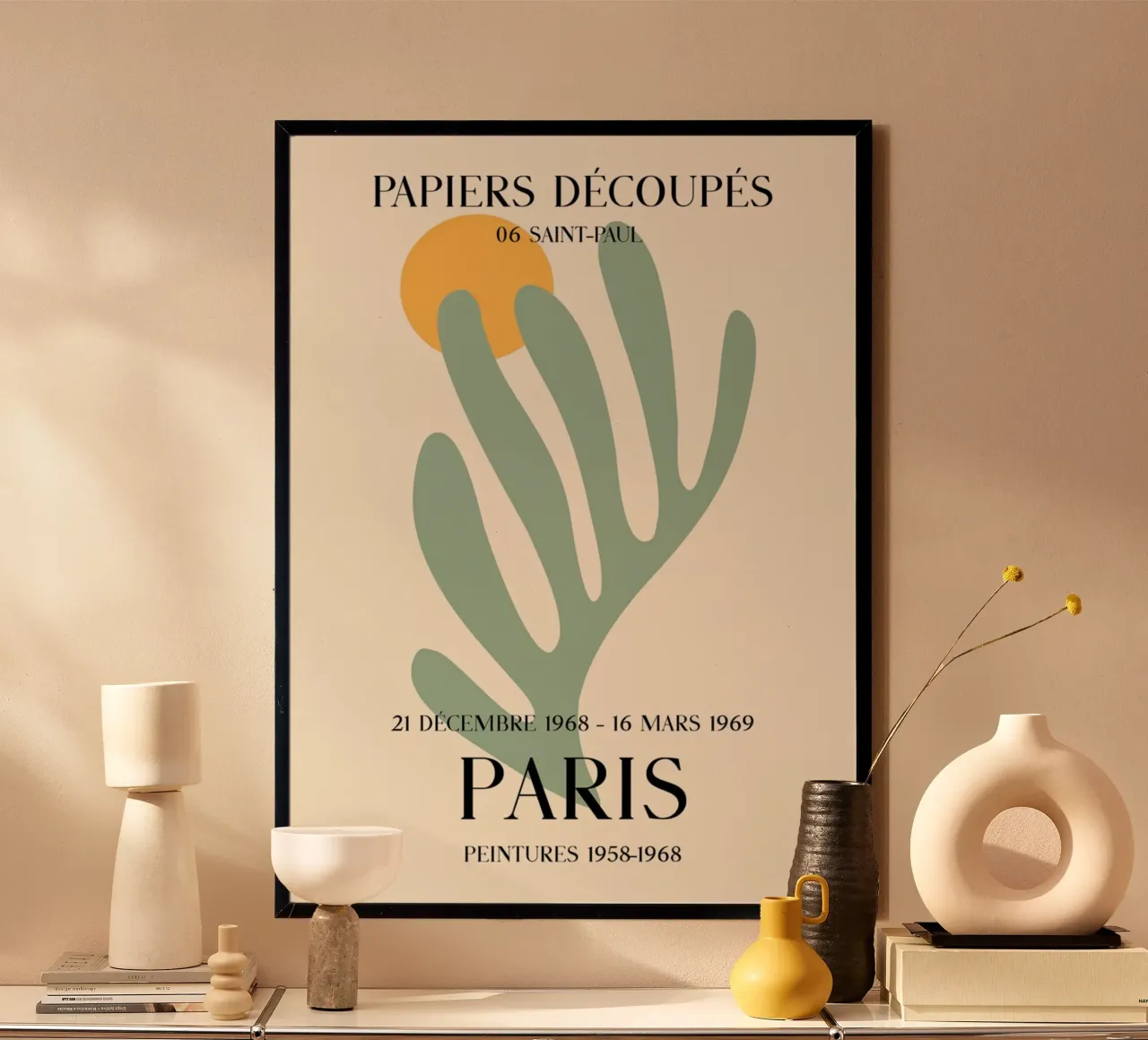 Saint-Paul Paris Cut-Outs Abstract Plant Print hahnemühle by homdeco