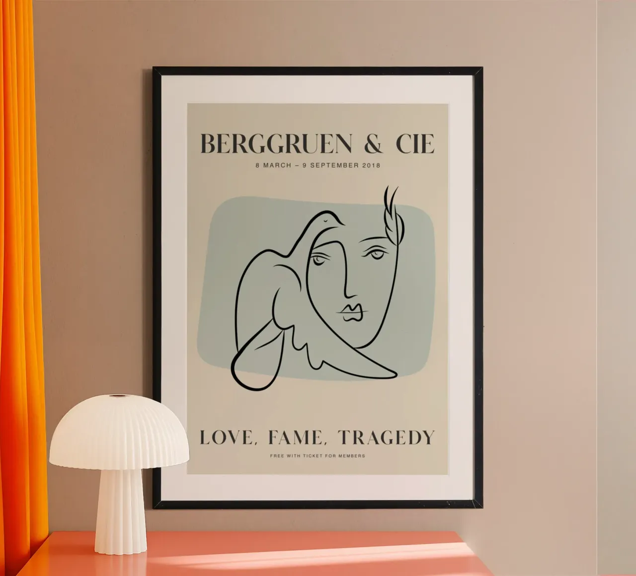 Berggruen & Cie Amore Fama Tragedia Viso di colomba poster da homdeco