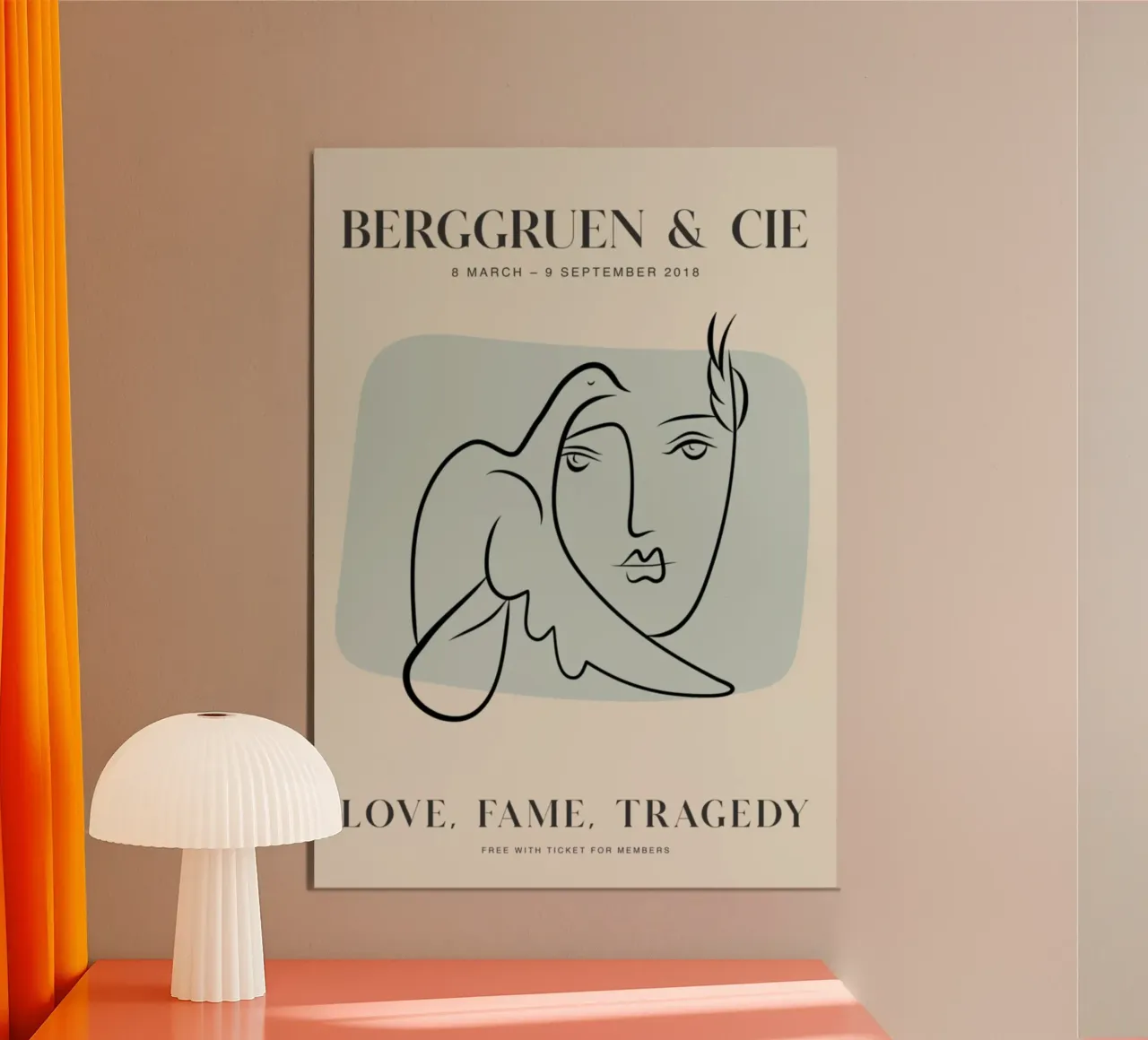 Berggruen & Cie Amore Fama Tragedia Viso di colomba poster da homdeco