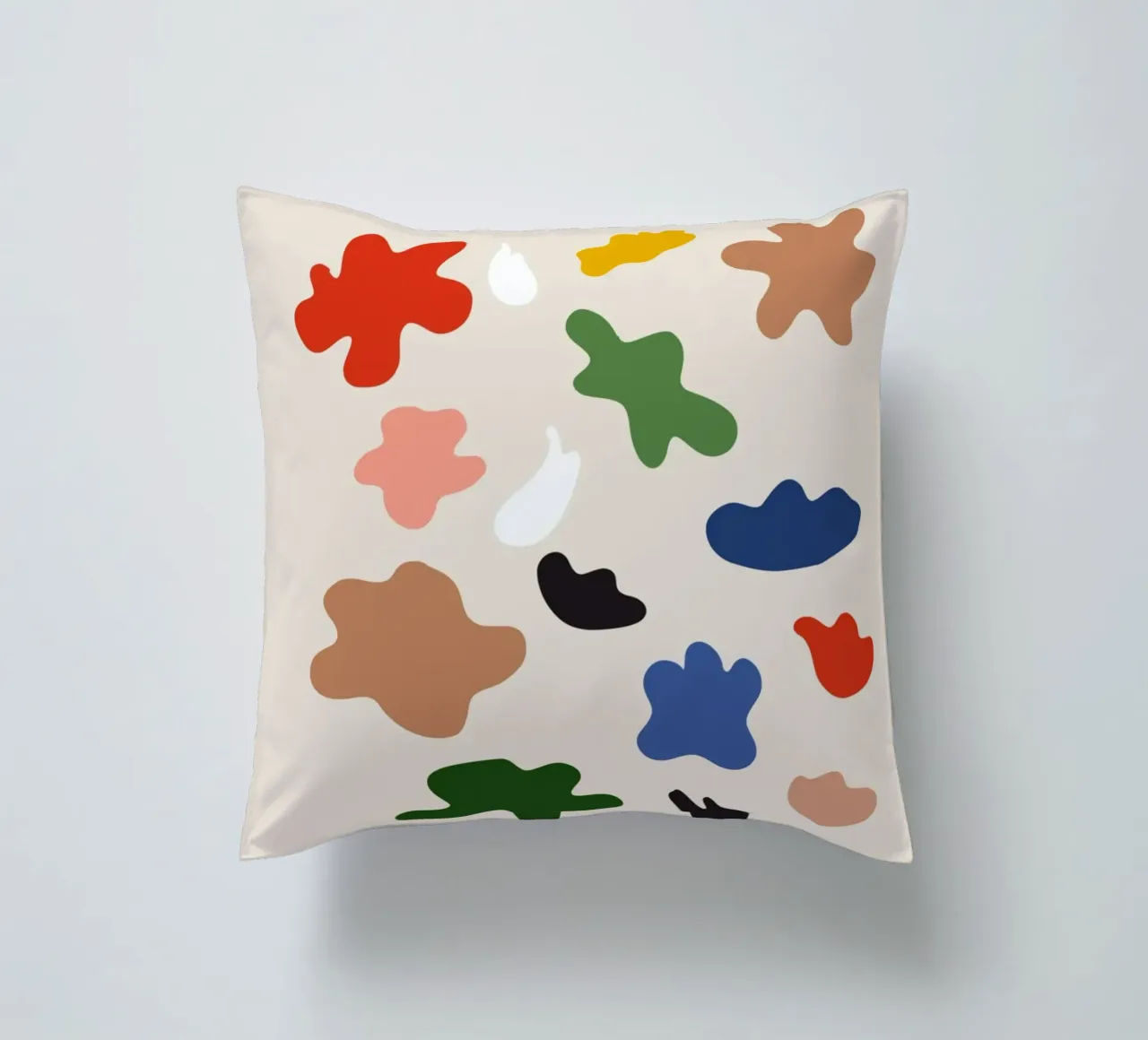 Miami Flower Gallery Abstract Organic Shapes decorative cushion by homdeco