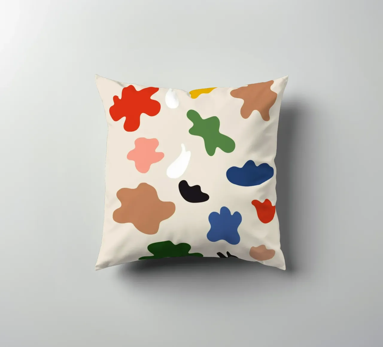 Miami Flower Gallery Abstract Organic Shapes decorative cushion by homdeco