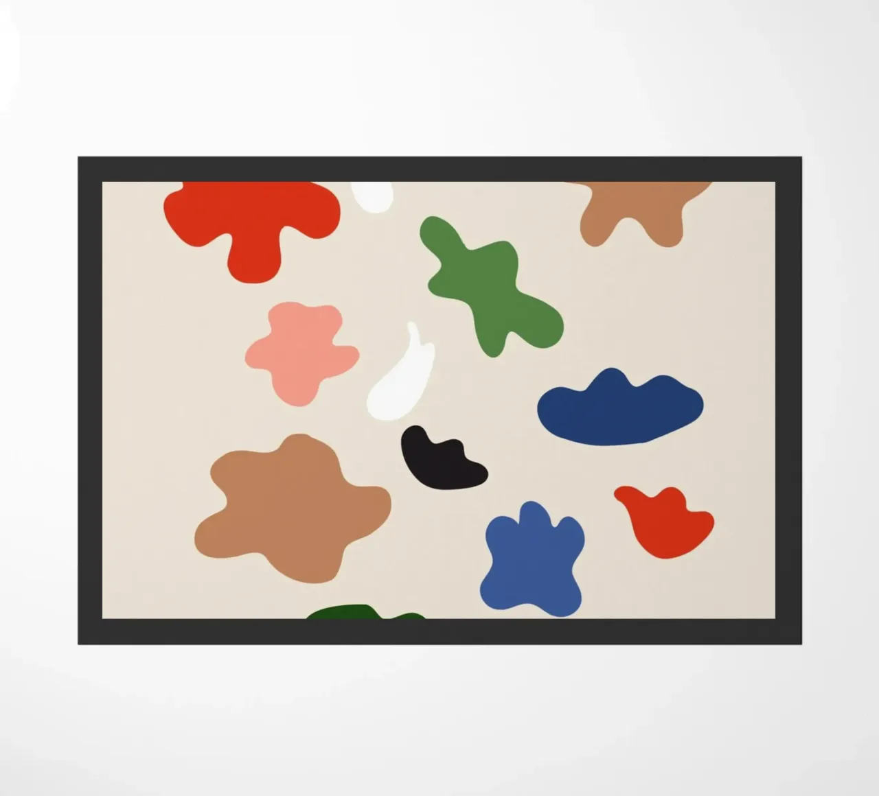 Miami Flower Gallery Abstract Organic Shapes doormat by homdeco