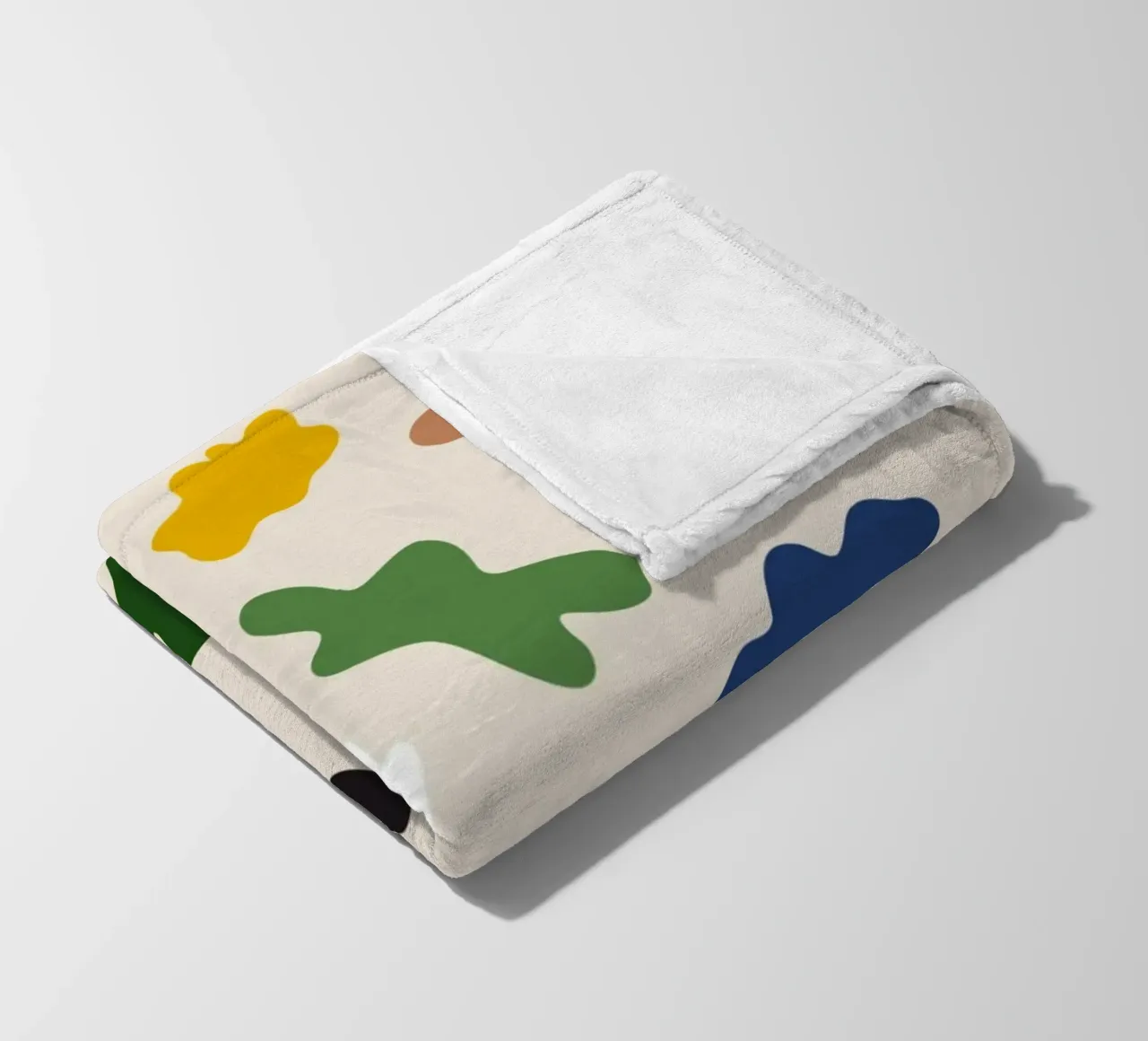 Miami Flower Gallery Abstract Organic Shapes fleece blanket by homdeco