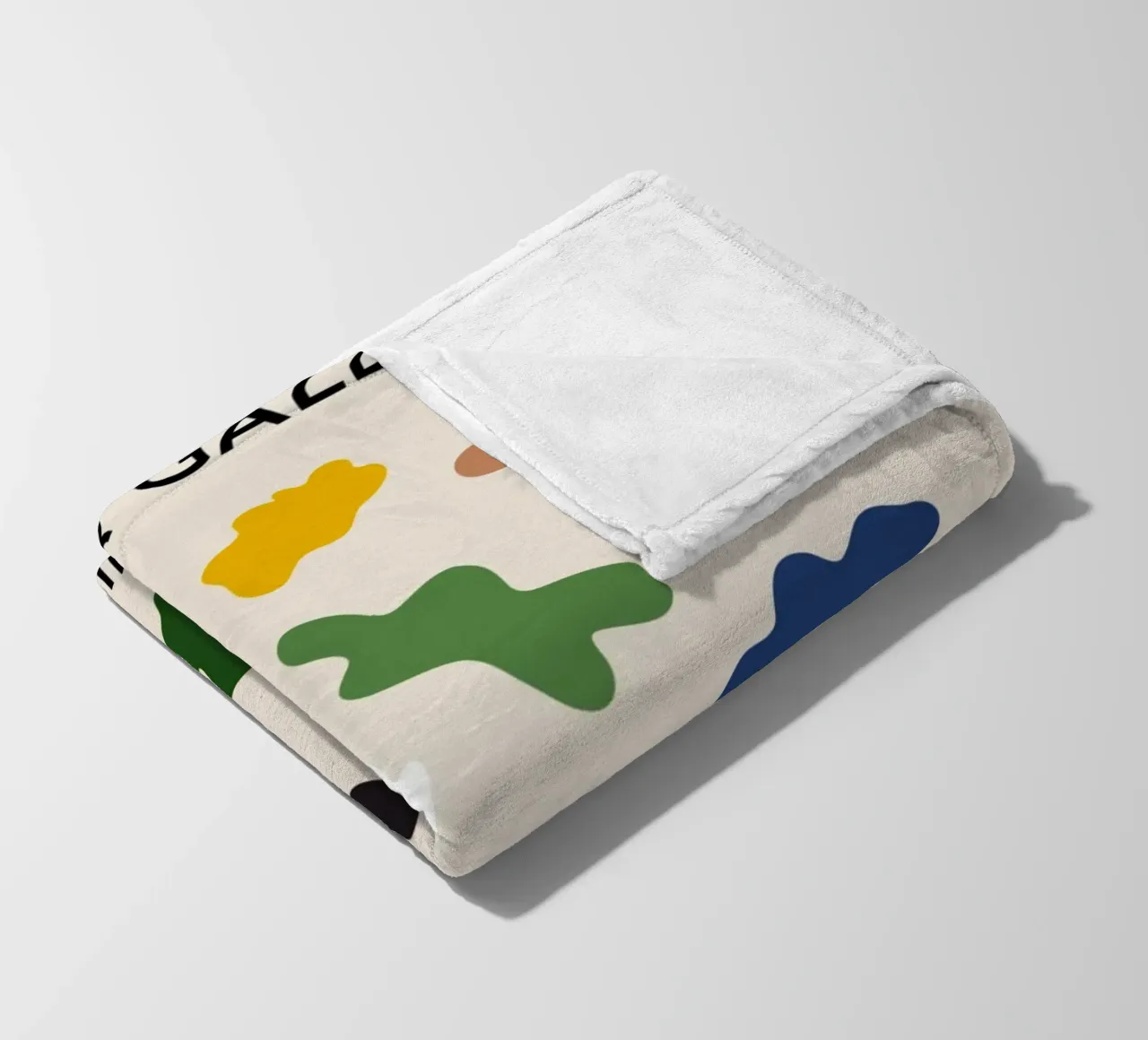 Miami Flower Gallery Abstract Organic Shapes fleece blanket by homdeco